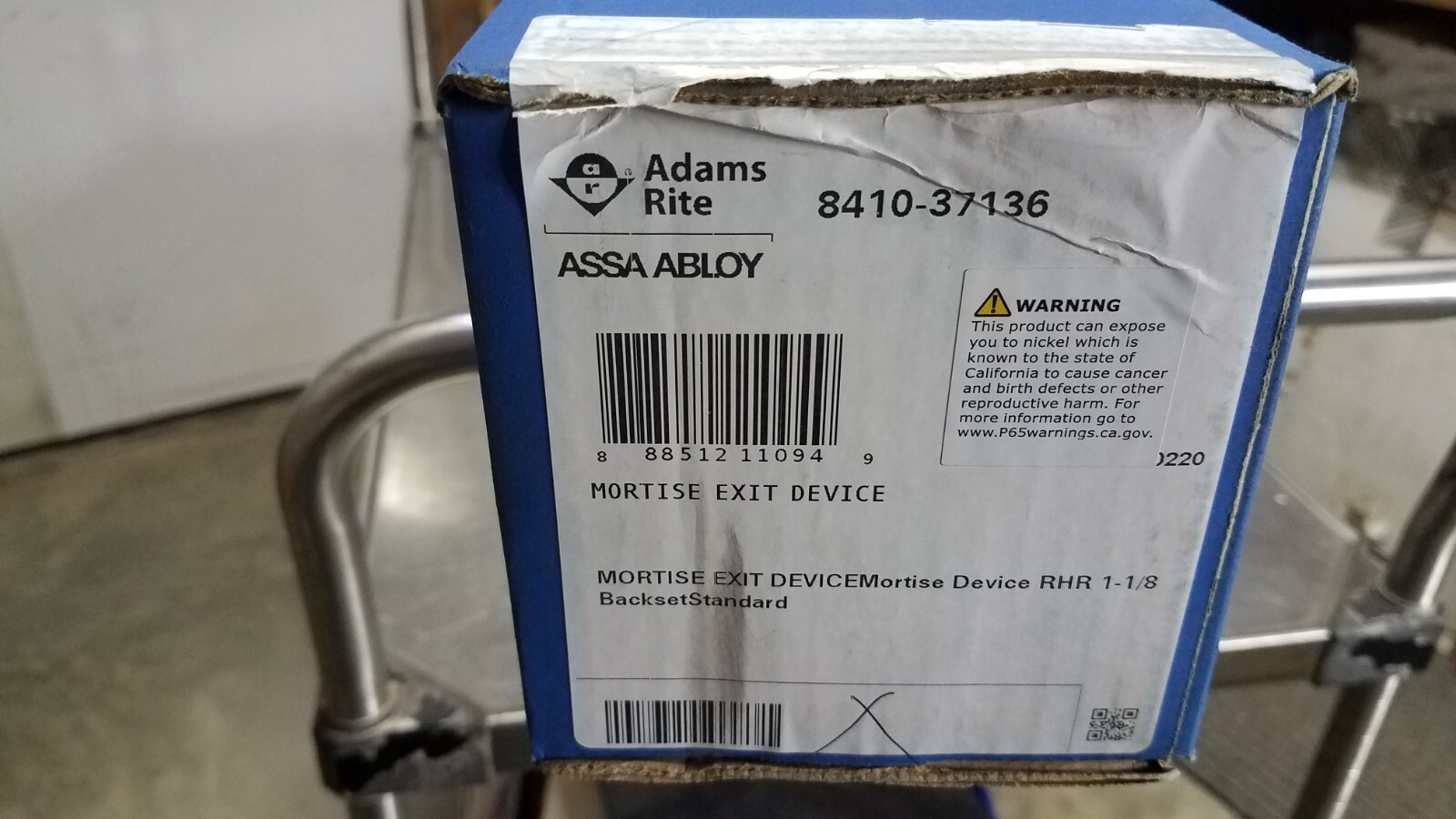 ADAMS RITE 8410-37136 NARROW STYLE MORTISE EXIT DEVISE RHR 1-1/8″ BACKSET NIB