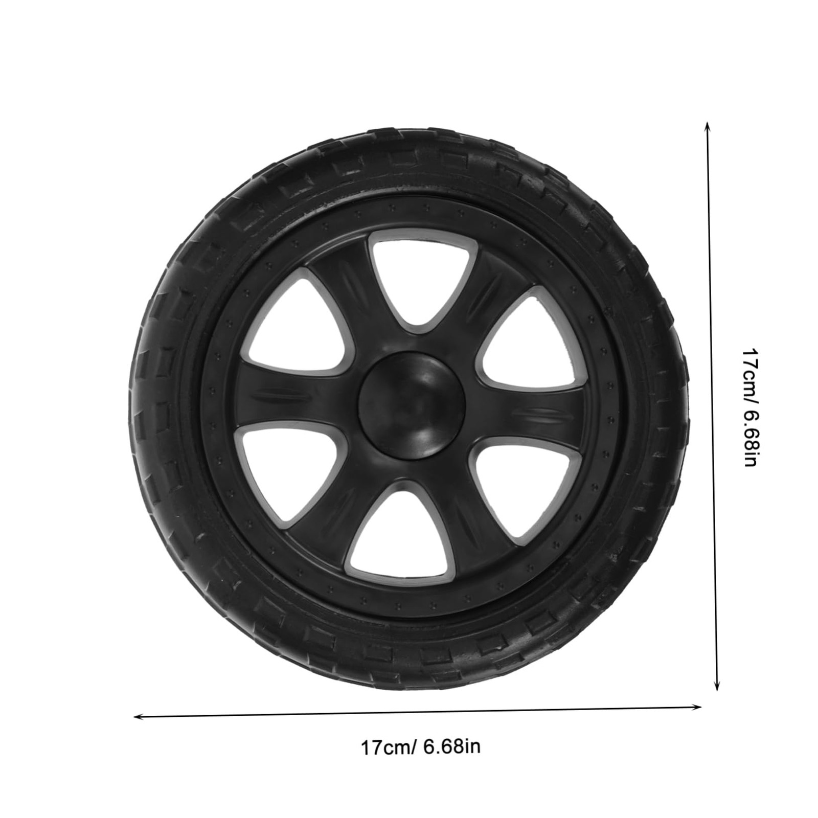 Replacement Grocery Shopping Cart Wheels 6.69×6.69×1.37 In Folding 2 PCS