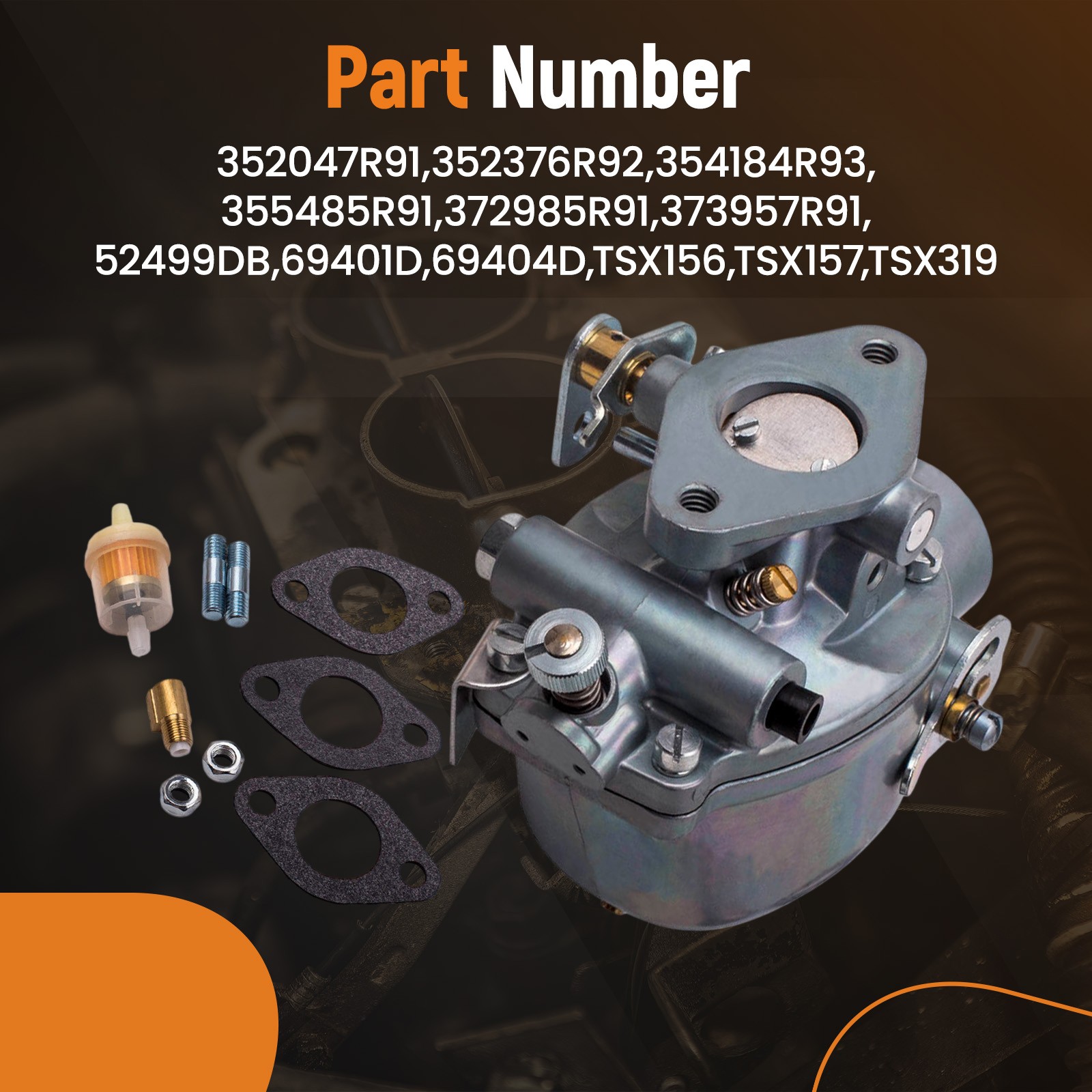 Carburetor Replaces For IH-Farmall Tractor A AV B BN C Super Carb 352376R92
