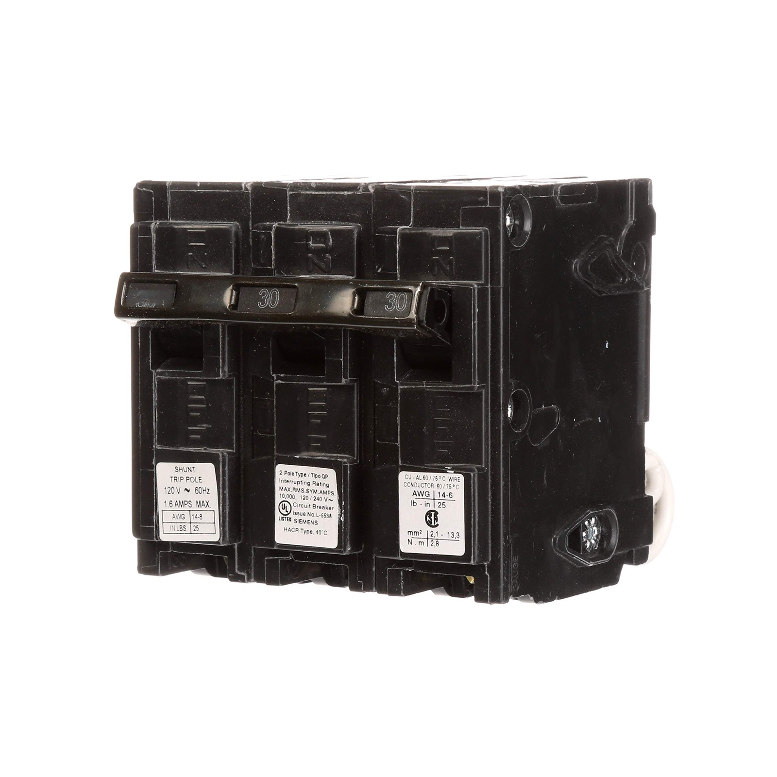 Q23000S01 120/240Volt type MPT 30Amp Circuit Breaker with 120Volt Shunt Trip …