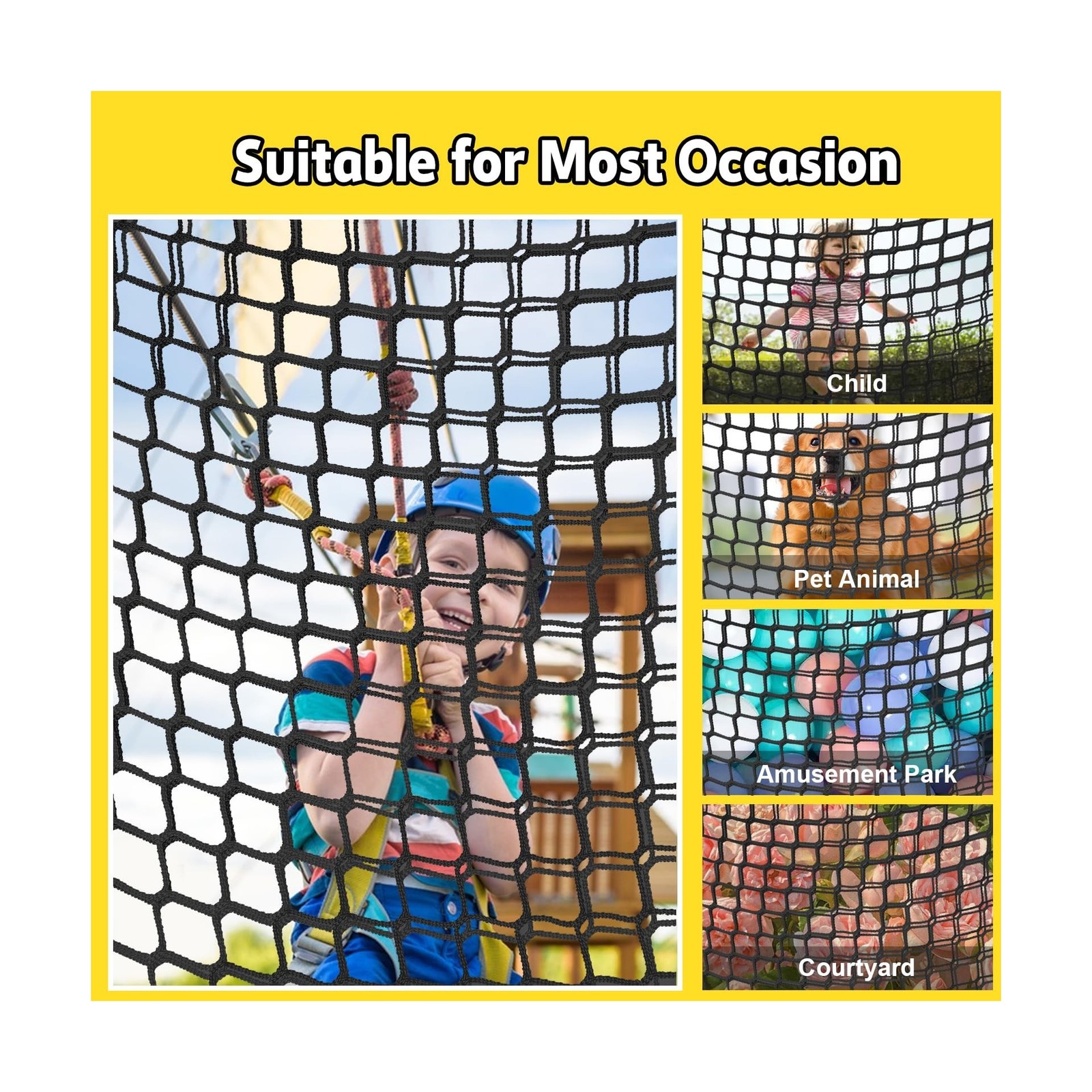 Climbing Net for Kids – 3.3FT x 9.9FT Double Layers Heavy Duty … FAST USA SHIP