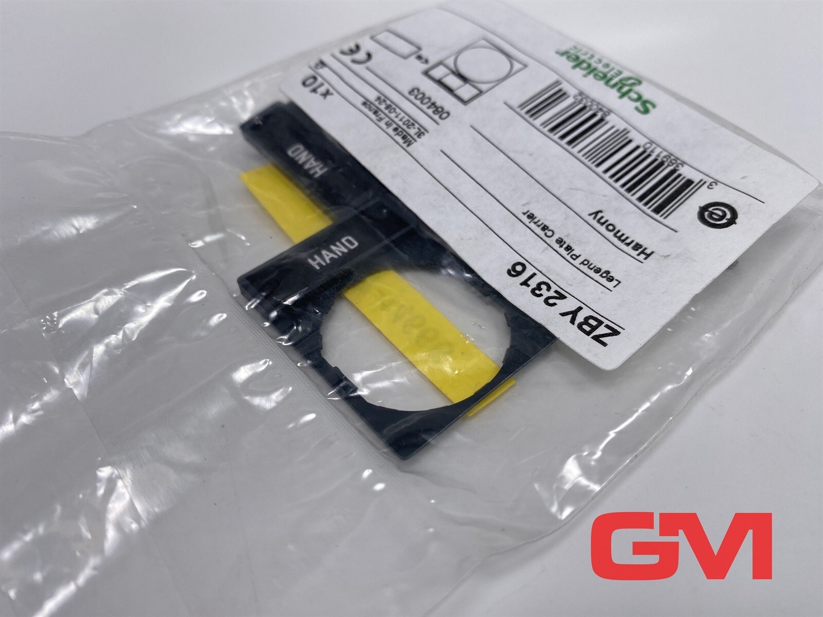 Vpe 10 x Schneider Electric Sign Holder ZBY2316 Legend Plate Carrier 084003