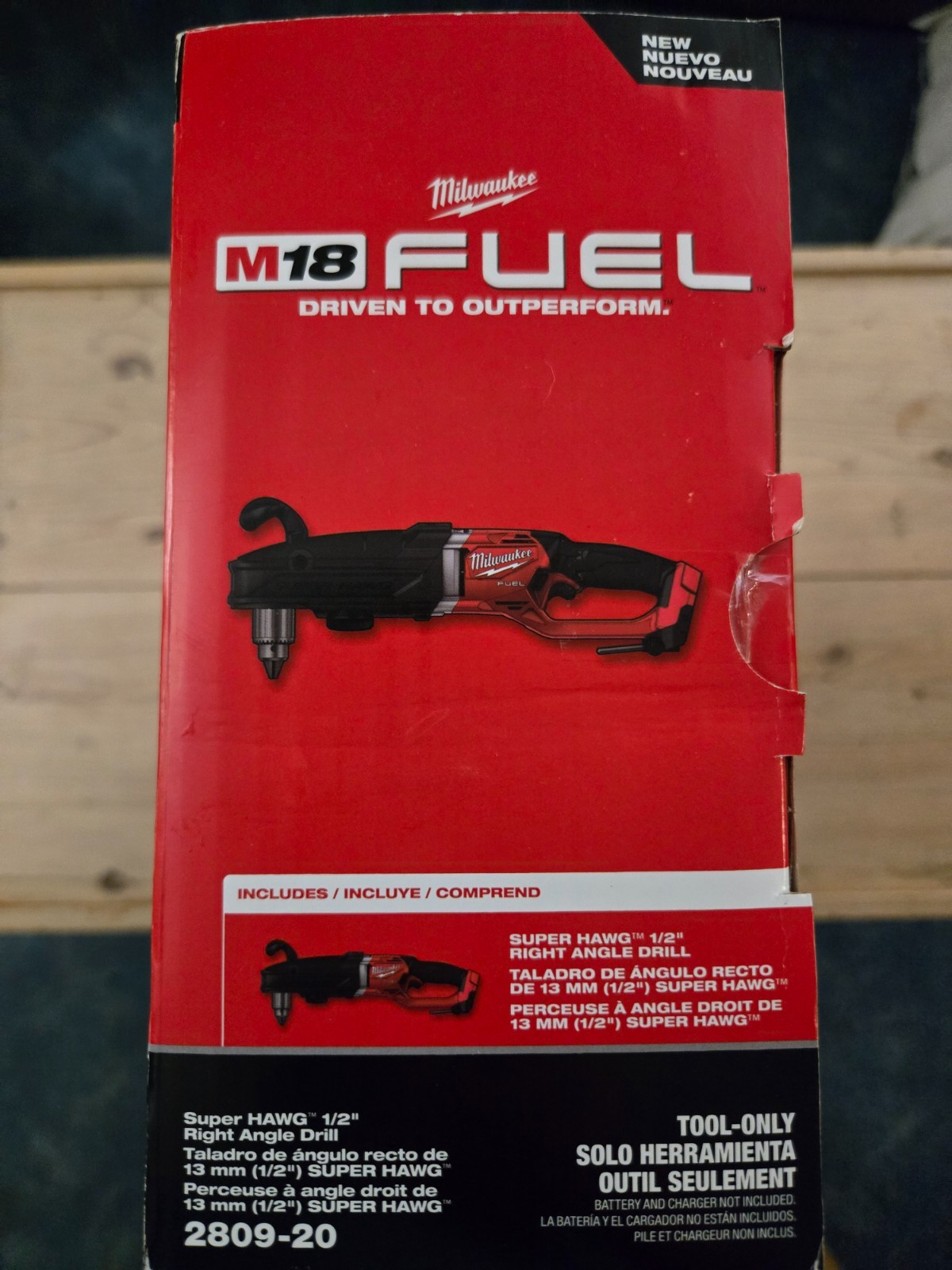 Milwaukee M18 FUEL SUPER HAWG Right Angle Drill Cordless Power Tool 2809-20