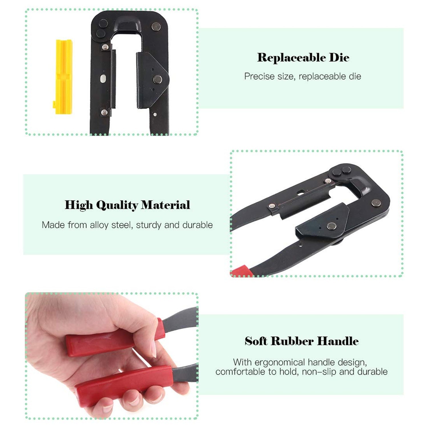 49-Piece IDC Cable Connector Kit with Crimping Tool Flat Ribbon Cable Connectors