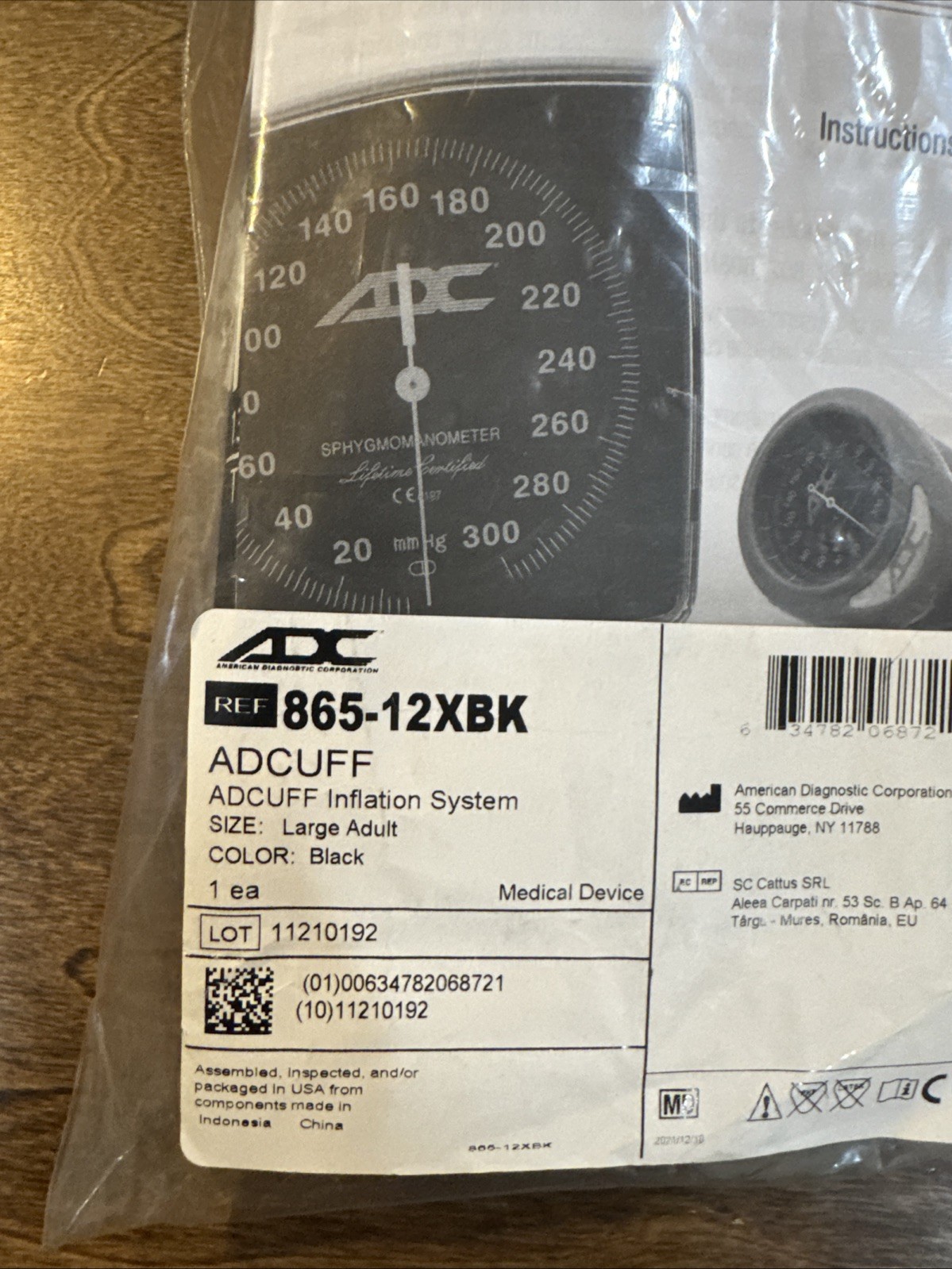 ADC Cuff & Large Adult – 865-12XBK