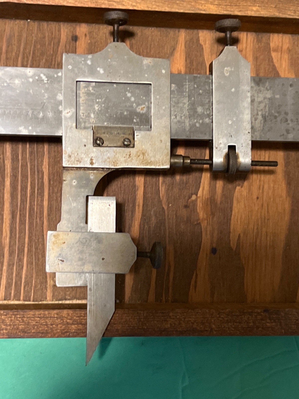 Vintage McGrath Vernier Height Gage in wooden box. St Paul.