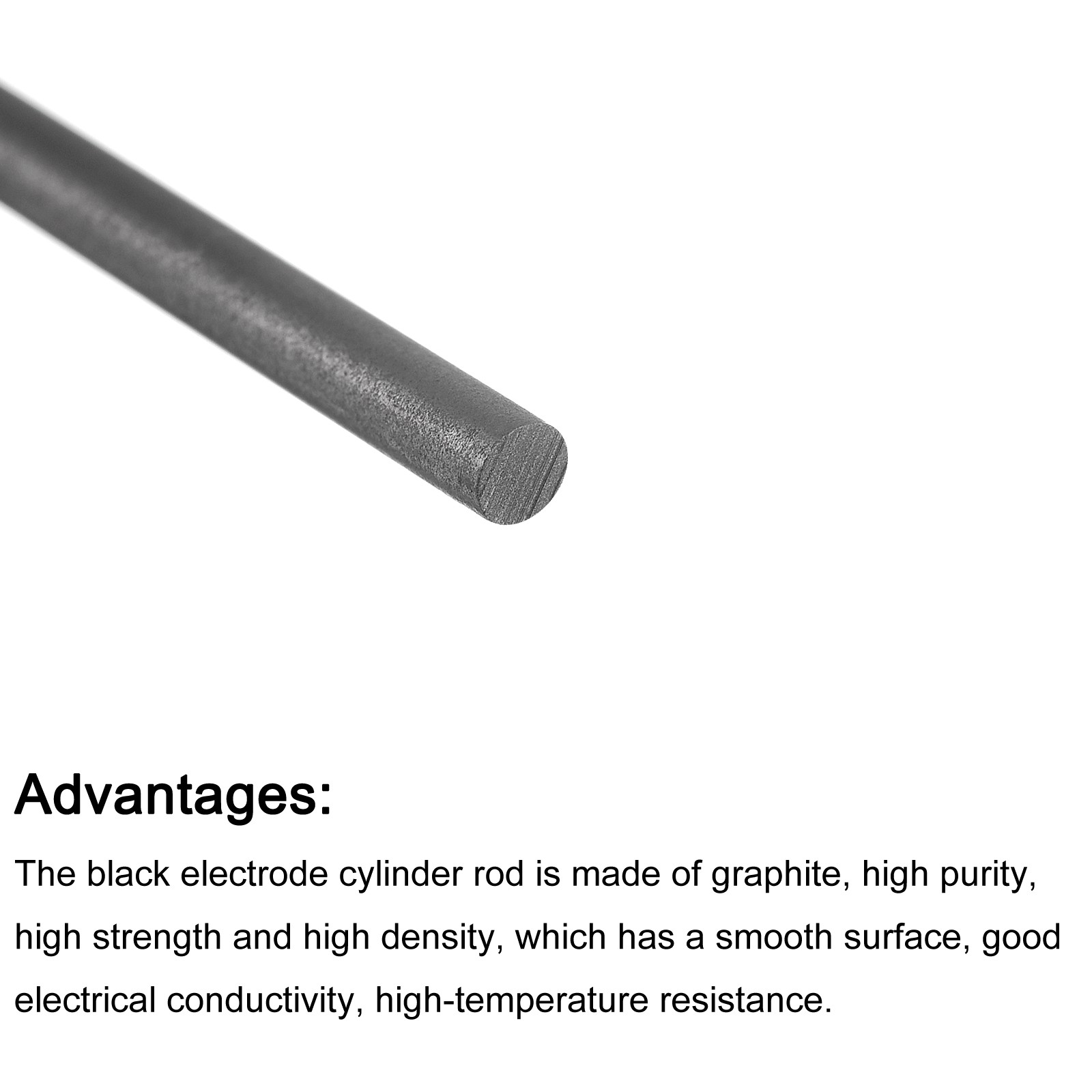 5Pcs Graphite Rod Graphite Stirring Rod Cylinder Stick Carbon Rod 100x3mm Black