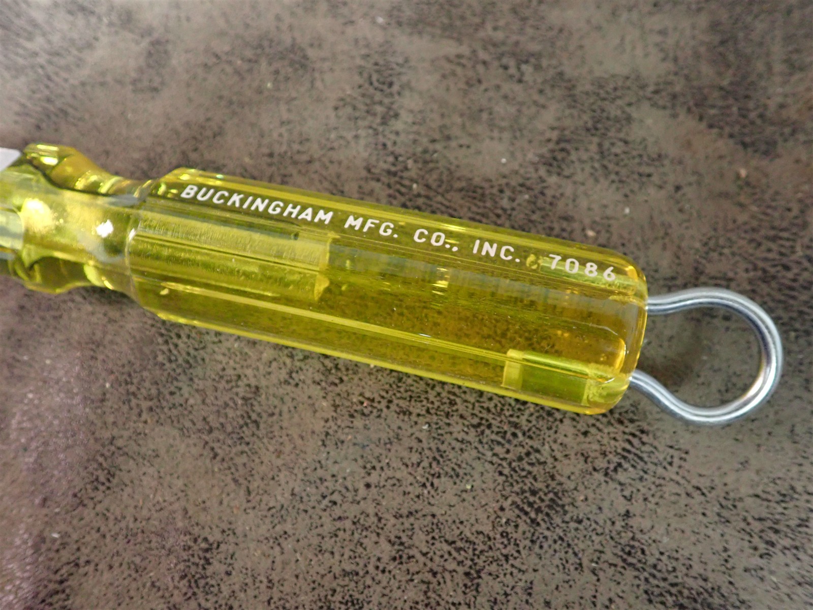 Buckingham 7086 Yellow Handle Skinning Knife For Linemen w/ Accessory Ring (M27)