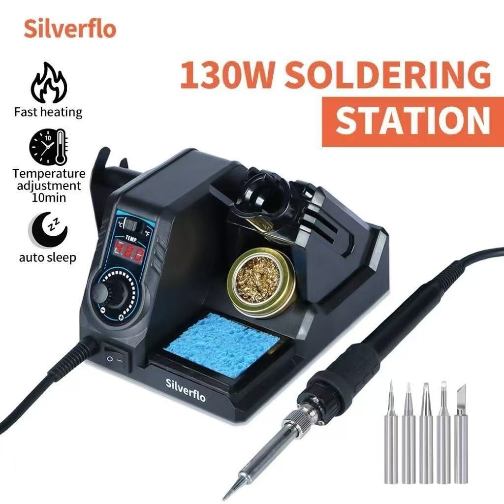 130W Soldering Station Quick Heat Adjustable Temp Welding Kit PCB DIY SMD Rework