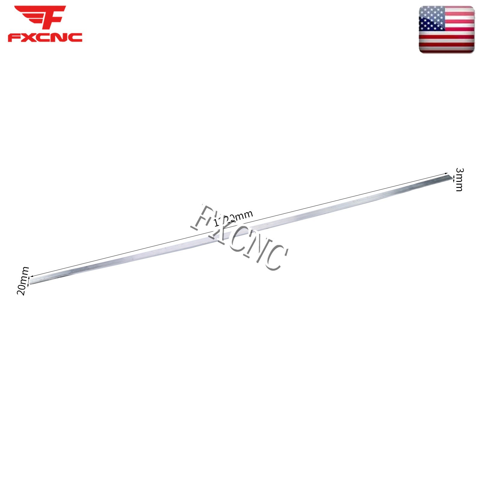6061 Aluminum Flat Plate Sheet Metal DIY Long 1220mm Wide 20mm Thick 3mm