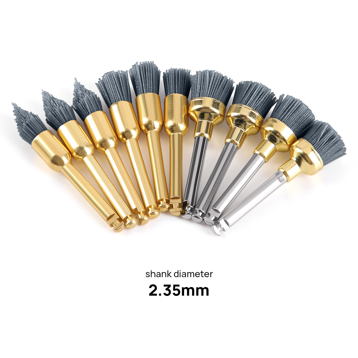 Dental Latch Type RA Polishing Brush Flat/Sharp/Bowl for Contra Angle Handpiece