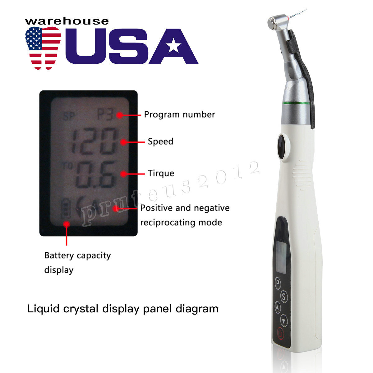 Dental LED Endo Motor 16:1 Contra Angle CE FDA