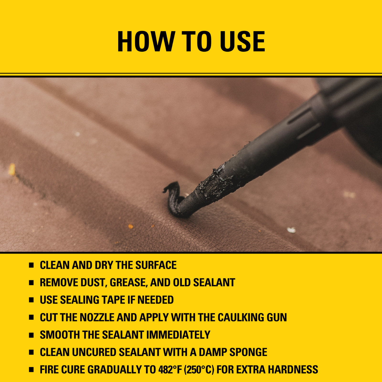Stanley 2700°F High Temperature Sealant, Fireplace & Stove, 10.1oz 2 Pack Black