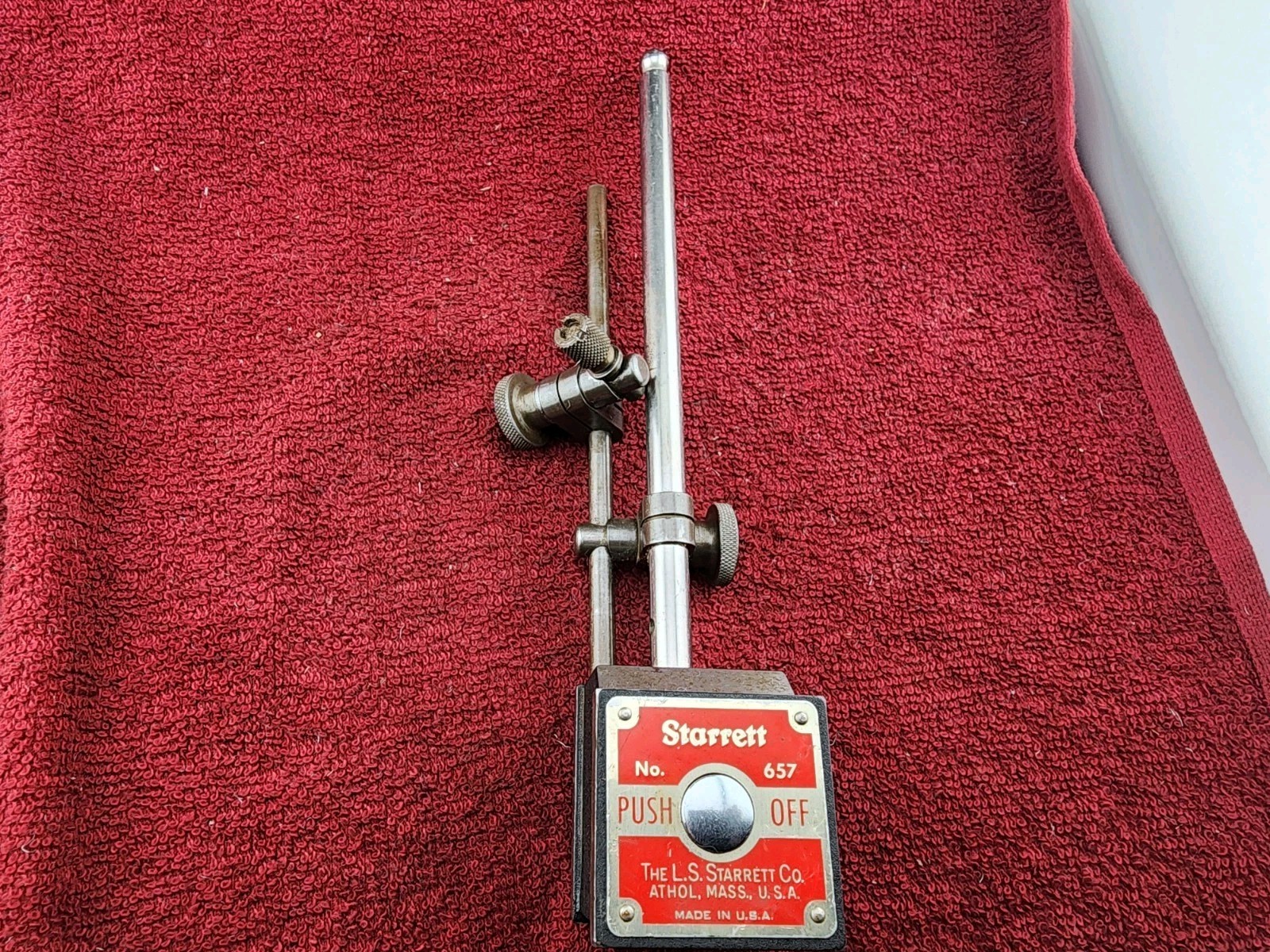 Starrett No.657 Magnetic Base Indicator Holder, Made In USA