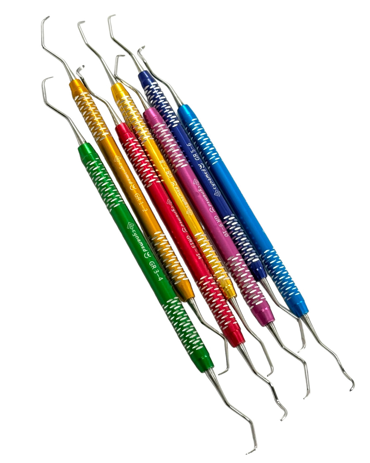 7PC HIGH GRADE GRACEY CURETTE SCALER MULTICOLOR PERIODONTAL DENTAL INSTRUMENTS