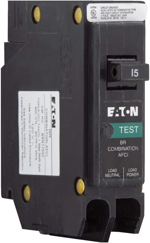 Eaton Cutler Hammer BRN115AF 15 Amp 1 Pole Combination AFCI Circuit Breaker NEW