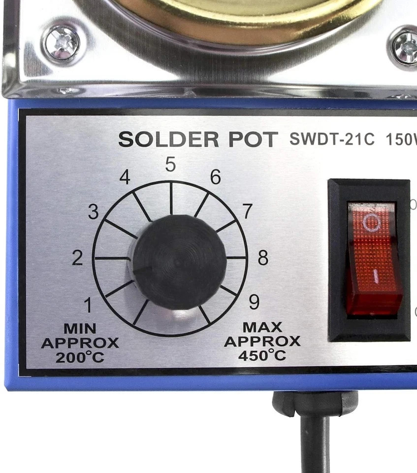 Solder Pot, 150W 110V, 50Mm Soldering Bath Titanium Plate, Capacity 500G 200-450