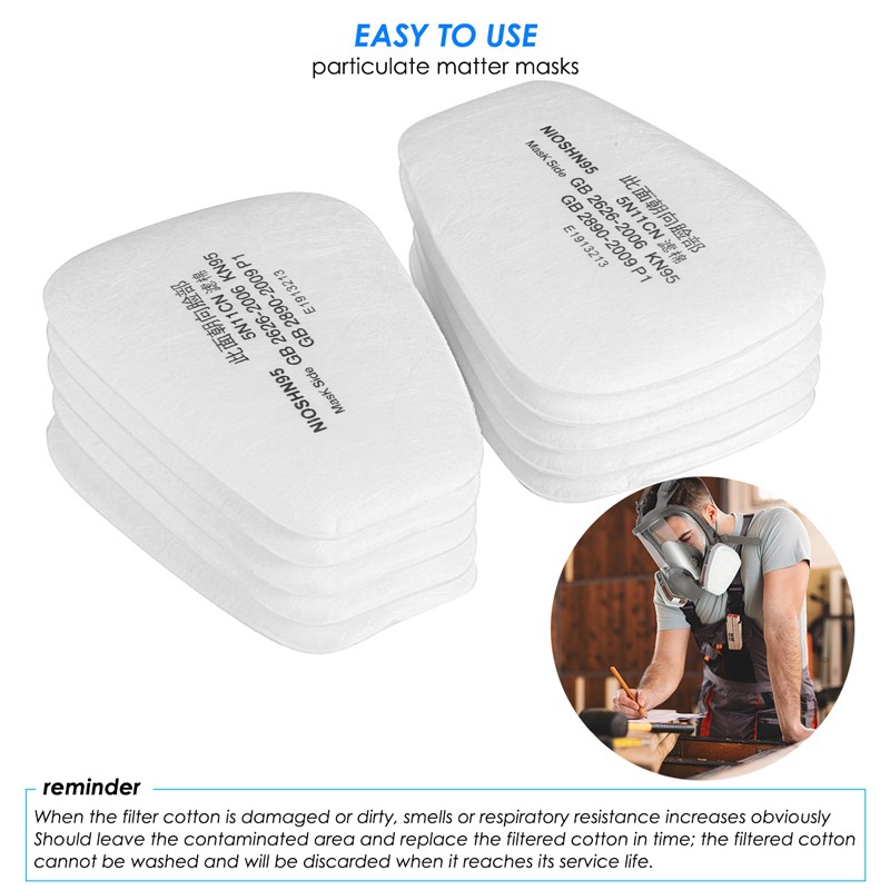 20PC 3701 Cotton Filter Safety Protect Replacement For 3200 Respirator Mask