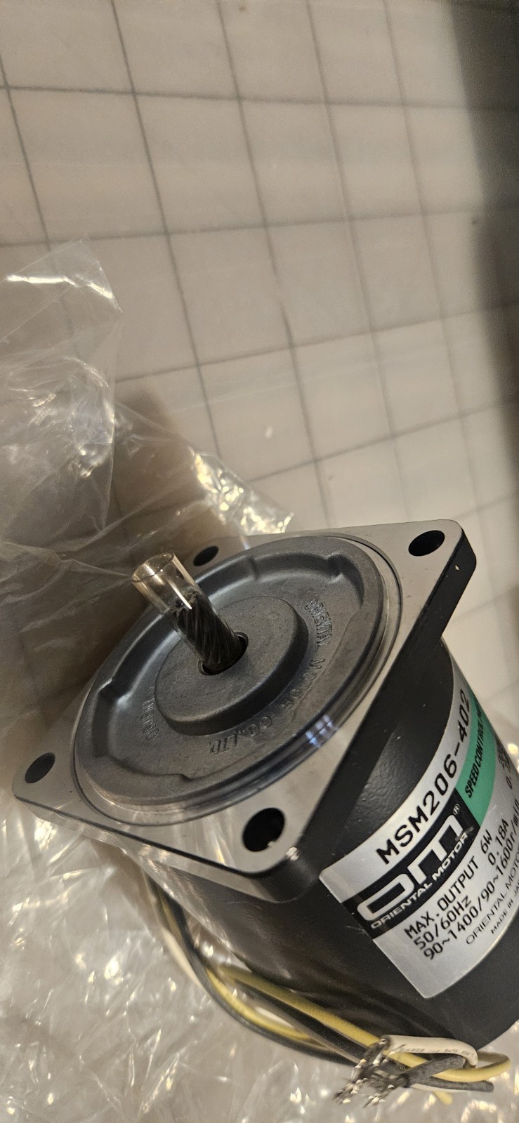 ORIENTAL MOTOR MSM206-402 SPEED CONTROL MOTOR W/ MSP302N SPEED CONTROLLER