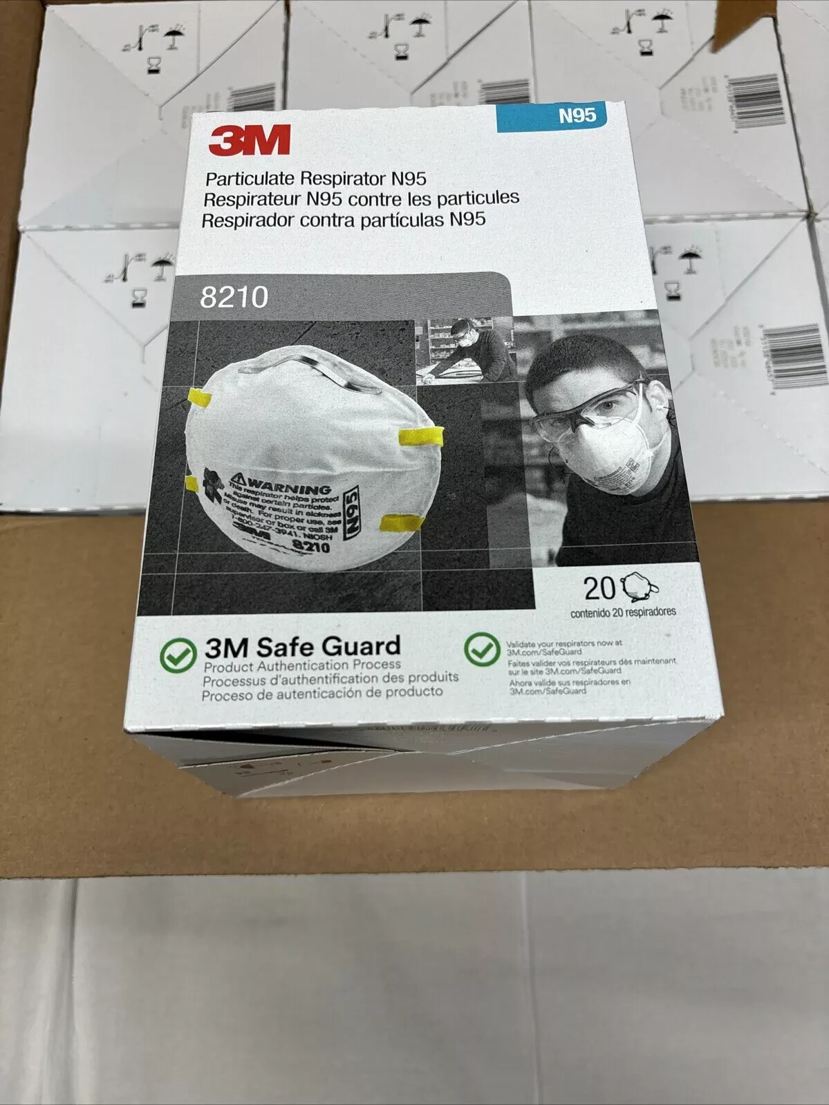 160pcs 3M Particulate Respirator N95 8210 8×20 Case Mask Masks Exp 9/2024 New