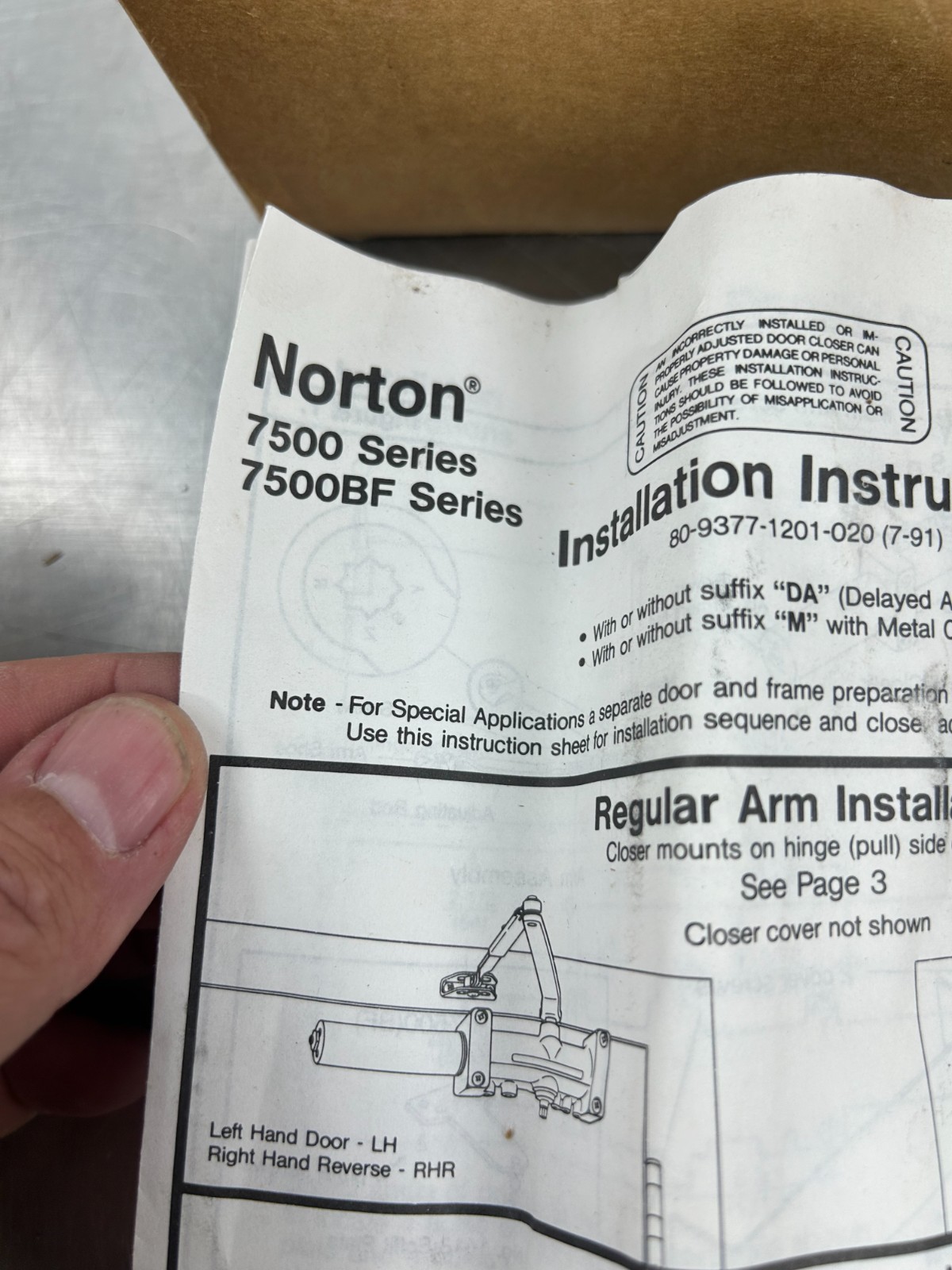 Norton 7500 Series Barrier Free Commercial Door Closer New Open Box
