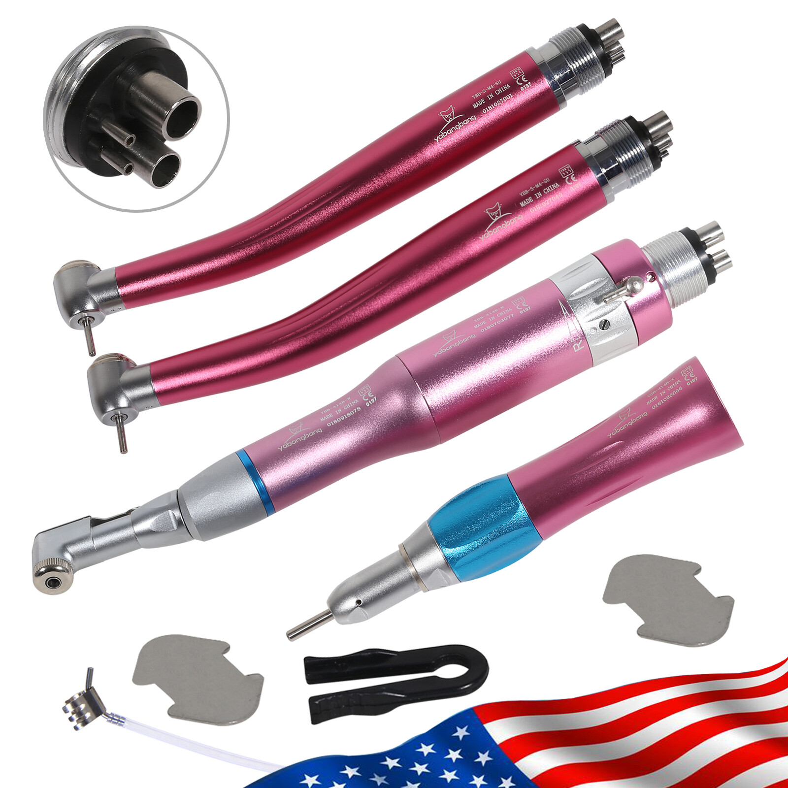 Dental Air Turbine Kit PANA-MAX High Speed Handpiece / EX-203C Low Speed Set 4H