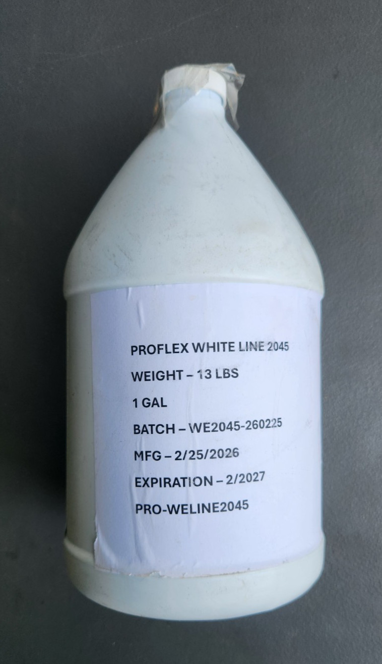 Proflex White Line 2045, 13 Lbs, 1 Gal, Har-Tru line paint