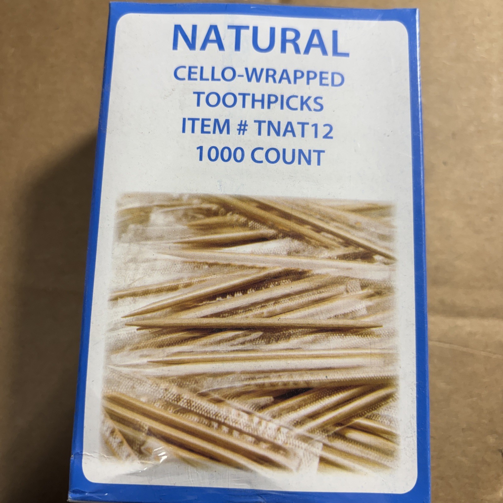 TOOTHPICKS CELLO-WRAPPED ROUND WOODEN (1000) FREE SHIPPING!!!