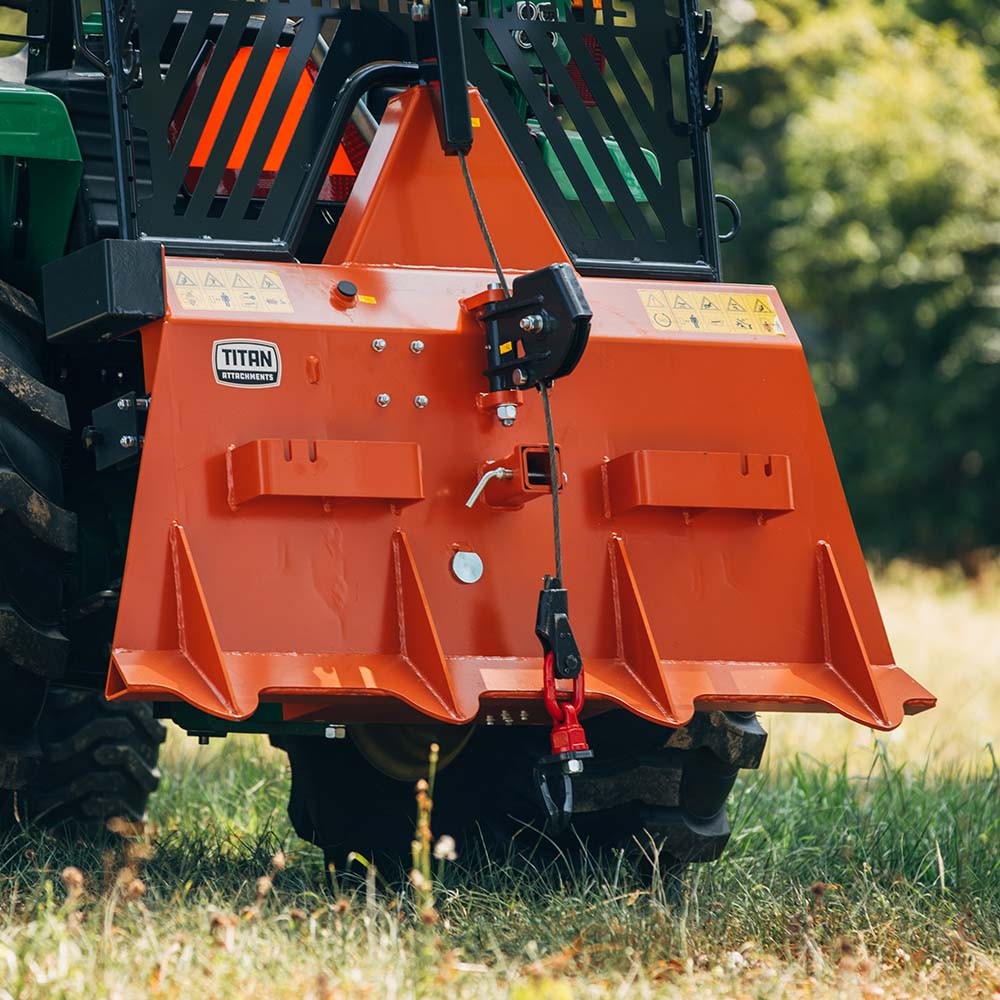 Titan Attachments 3 Point 4 Ton Skidding Winch for Cat 1 Tractors Rated 30-50 HP