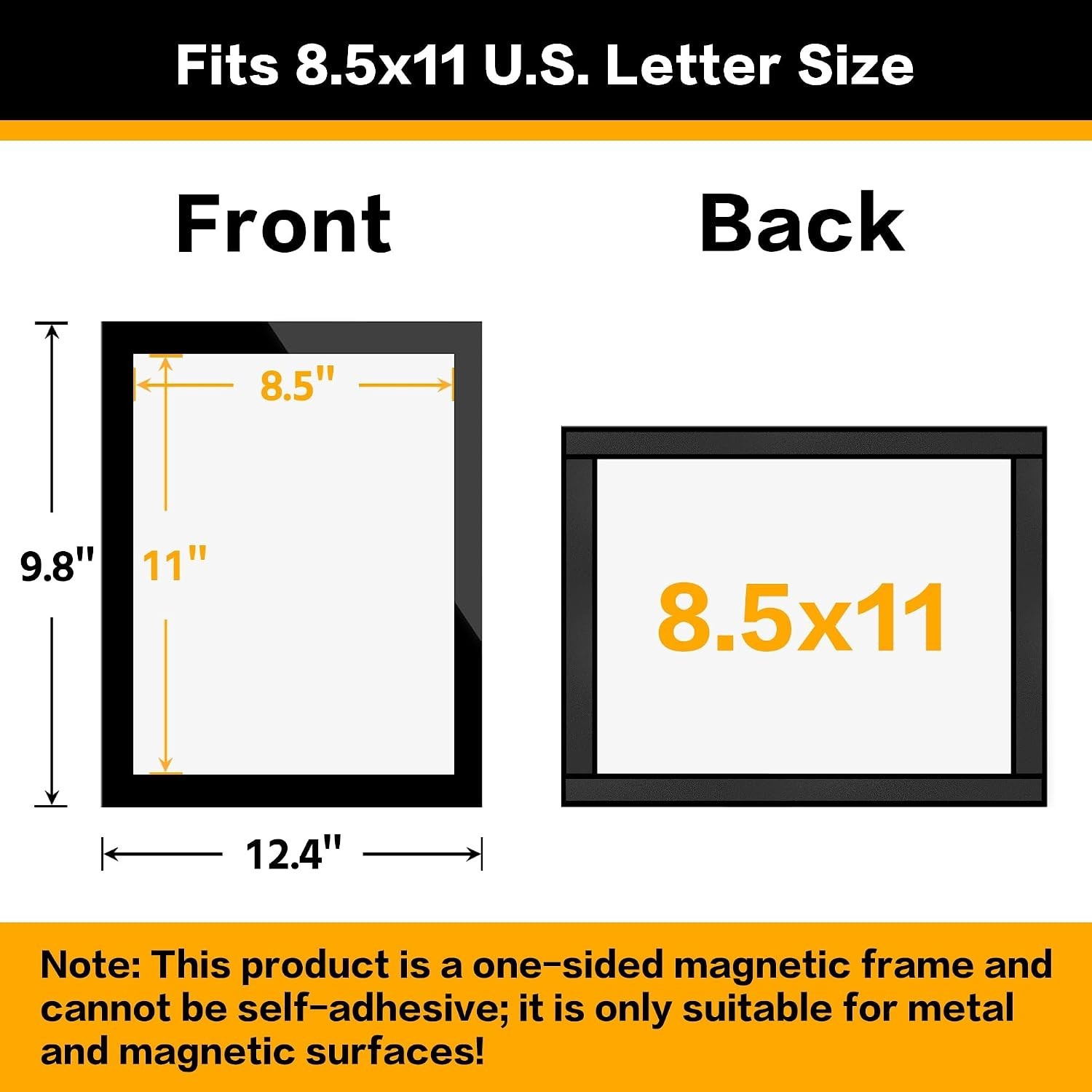 Magnetic Picture Holder Set – 20-Pack 8.5×11 Magnetic Frames
