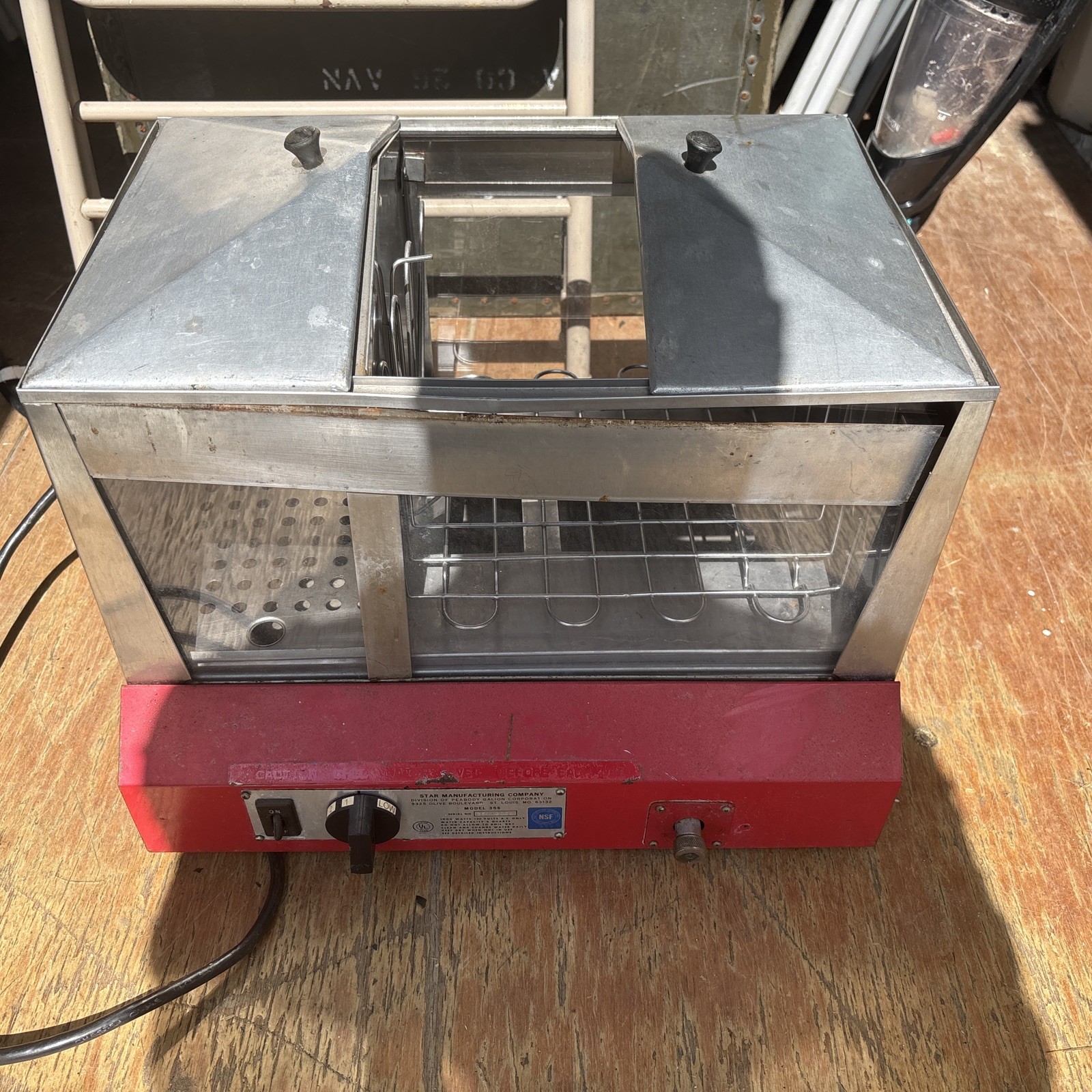 Star hot dog steamer model 35s vintage/clean