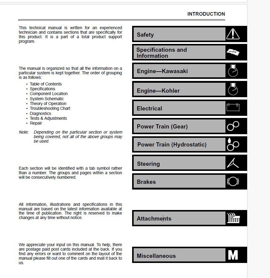 John Deere LX172 LX173 LX176 LX178 LX186 LX188 SERVICE Technical MANUAL – TM1492