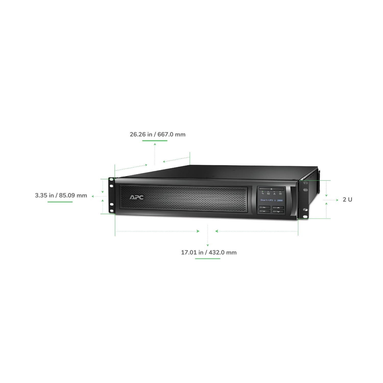 APC Smart-UPS XL 2000VA 120V LCD (SMX2000RMLV2UNC) with included SNMP (AP9631)