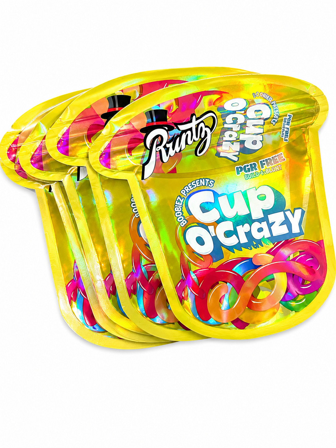 3.5g Smell Proof Mixed Holographic Candy Mylar Bags Resealable Pouches 25-100pcs