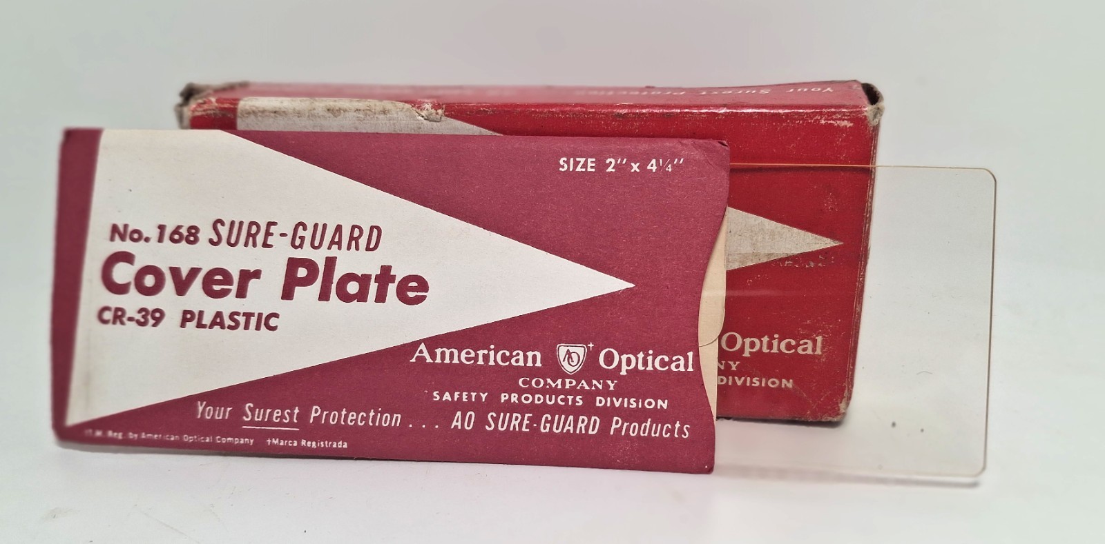 American Optical No. 168 Sure-Guard Cover Plate CR-39 12 Welding Plastic Lenses