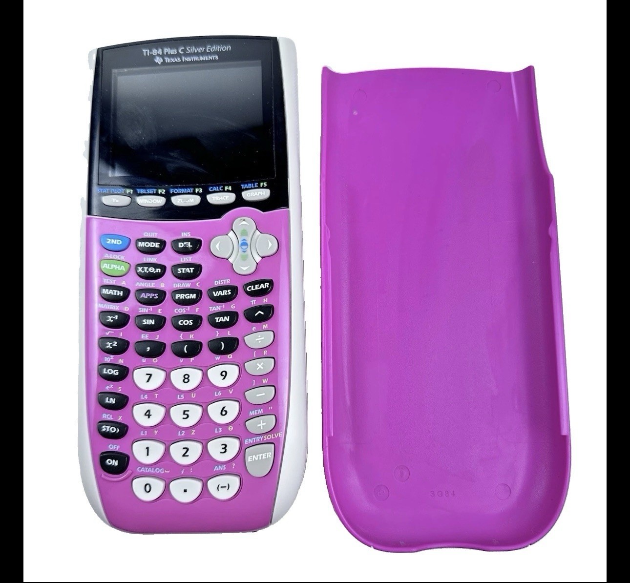 Texas Instruments Ti-84 Plus C Silver Edition Graphing Calculator Pink Works