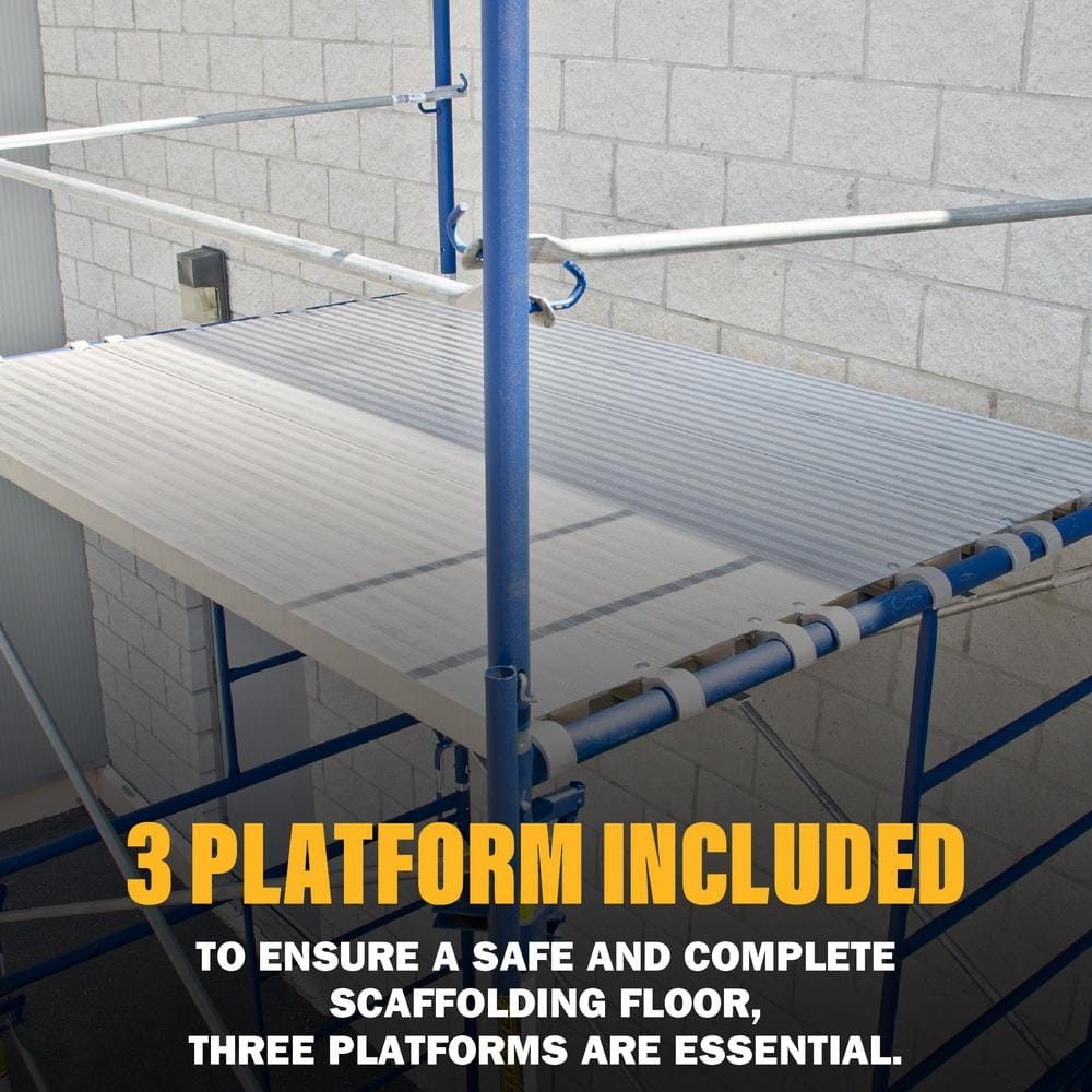 Scaffolding Platform Work Plank 7 ft. x 19 in. Lightweight Aluminum (Set of 3)