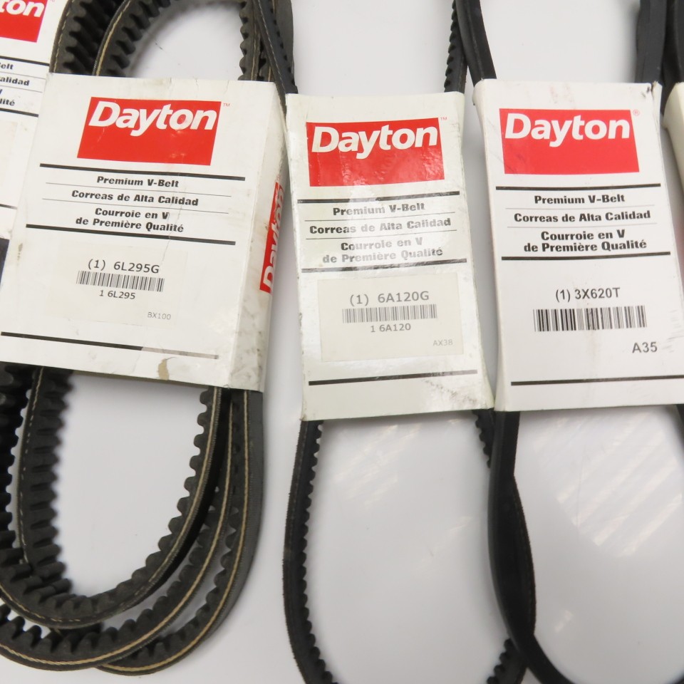 Dayton Huge Variety New V-Belts A, B, AX 3VX Section Restock Resell Lot Of 40