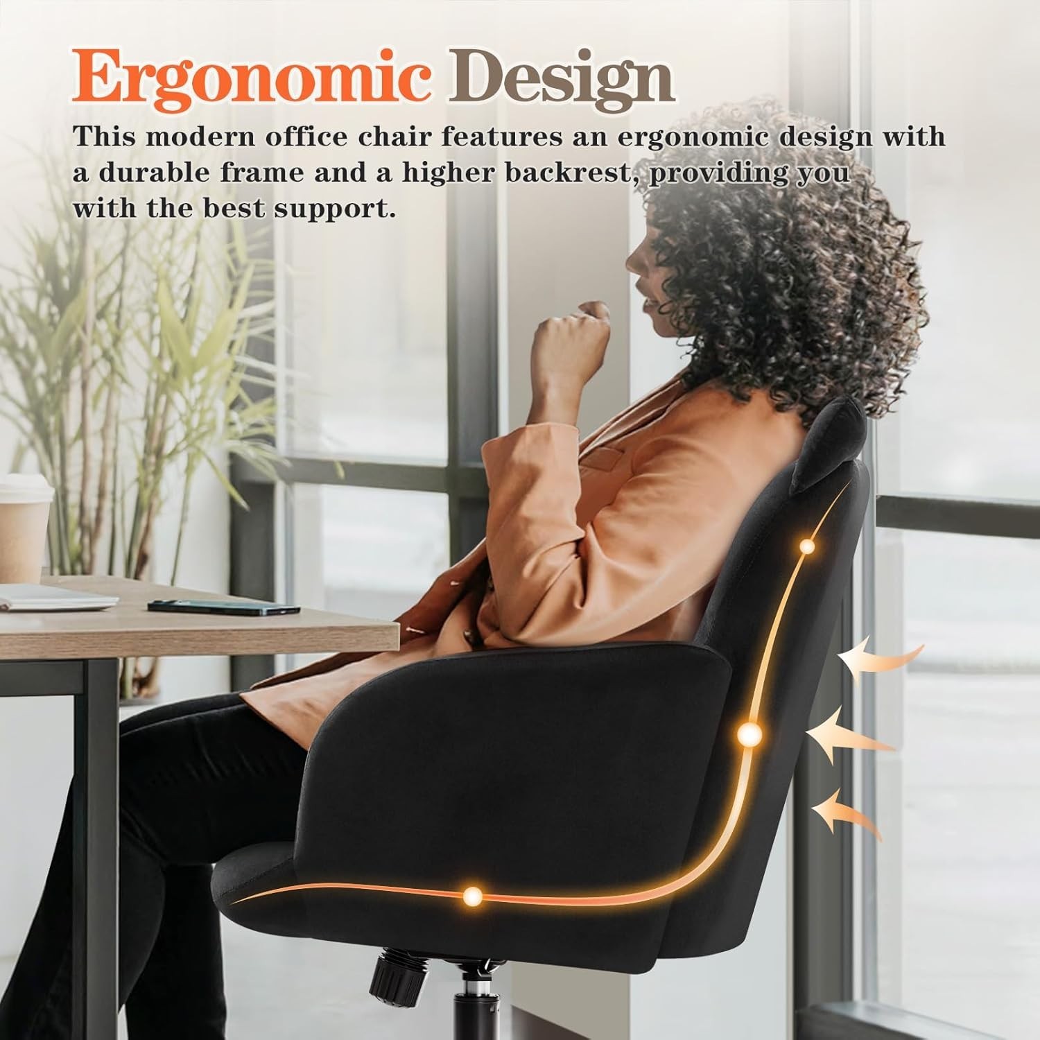 Versatile Cat-Inspired Velvet Task Chair: Stylish & Functional for Any Room