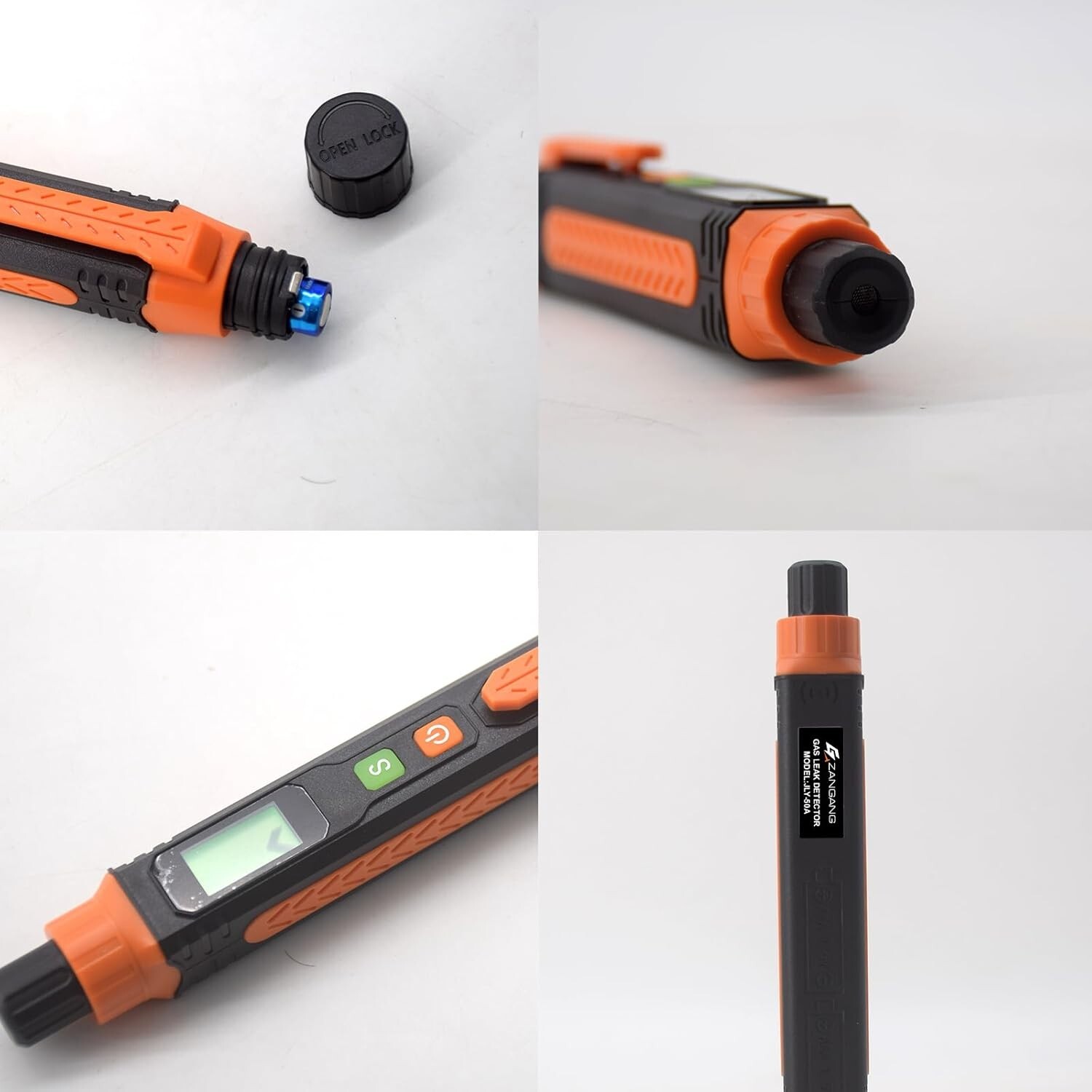 Natural Gas Leak Detector Portable Gas Sniffer & Audible & Visual Alarm New