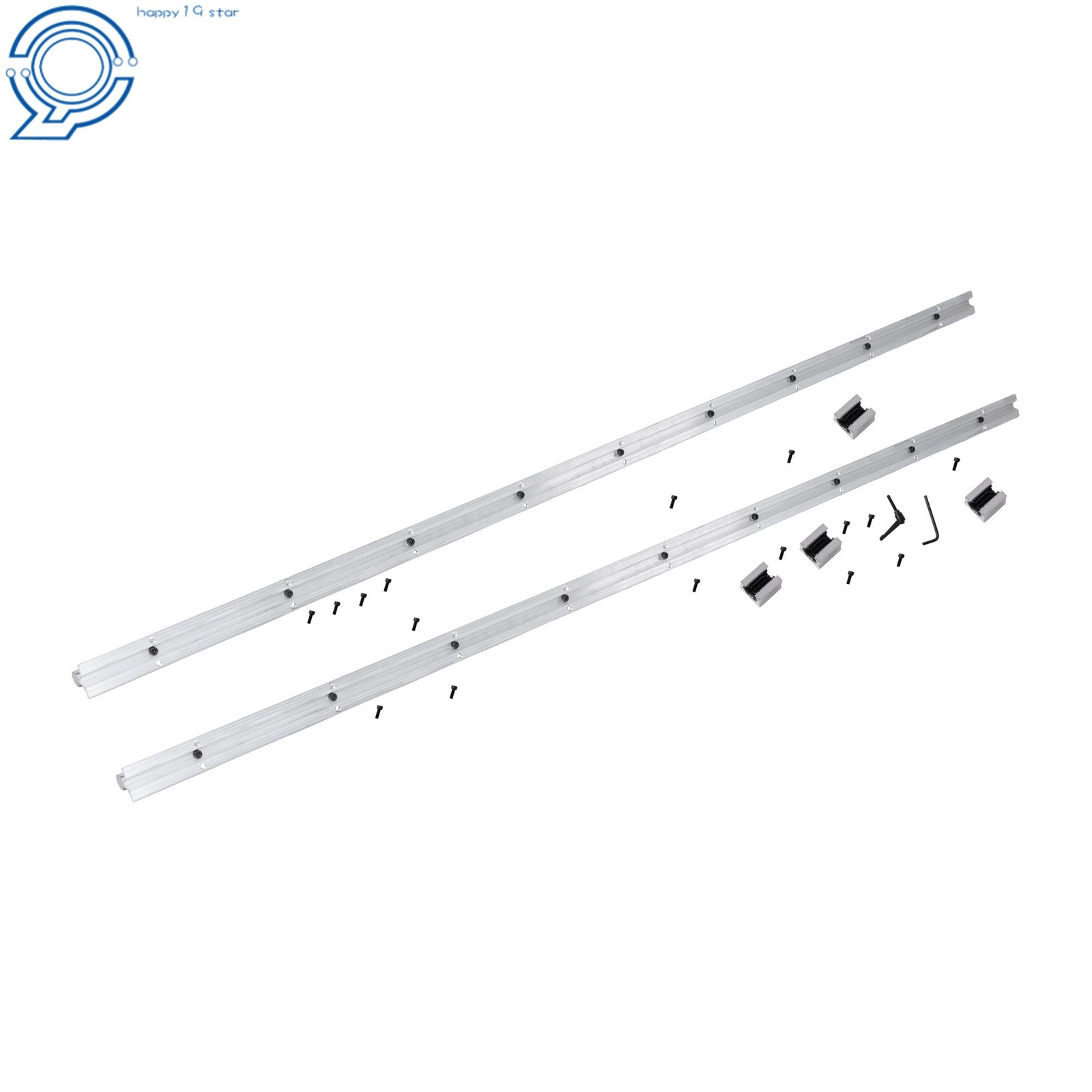 Industrial SBR20 1800mm Linear Guide 2PCS w/4 Blocks for Lathe/Automation