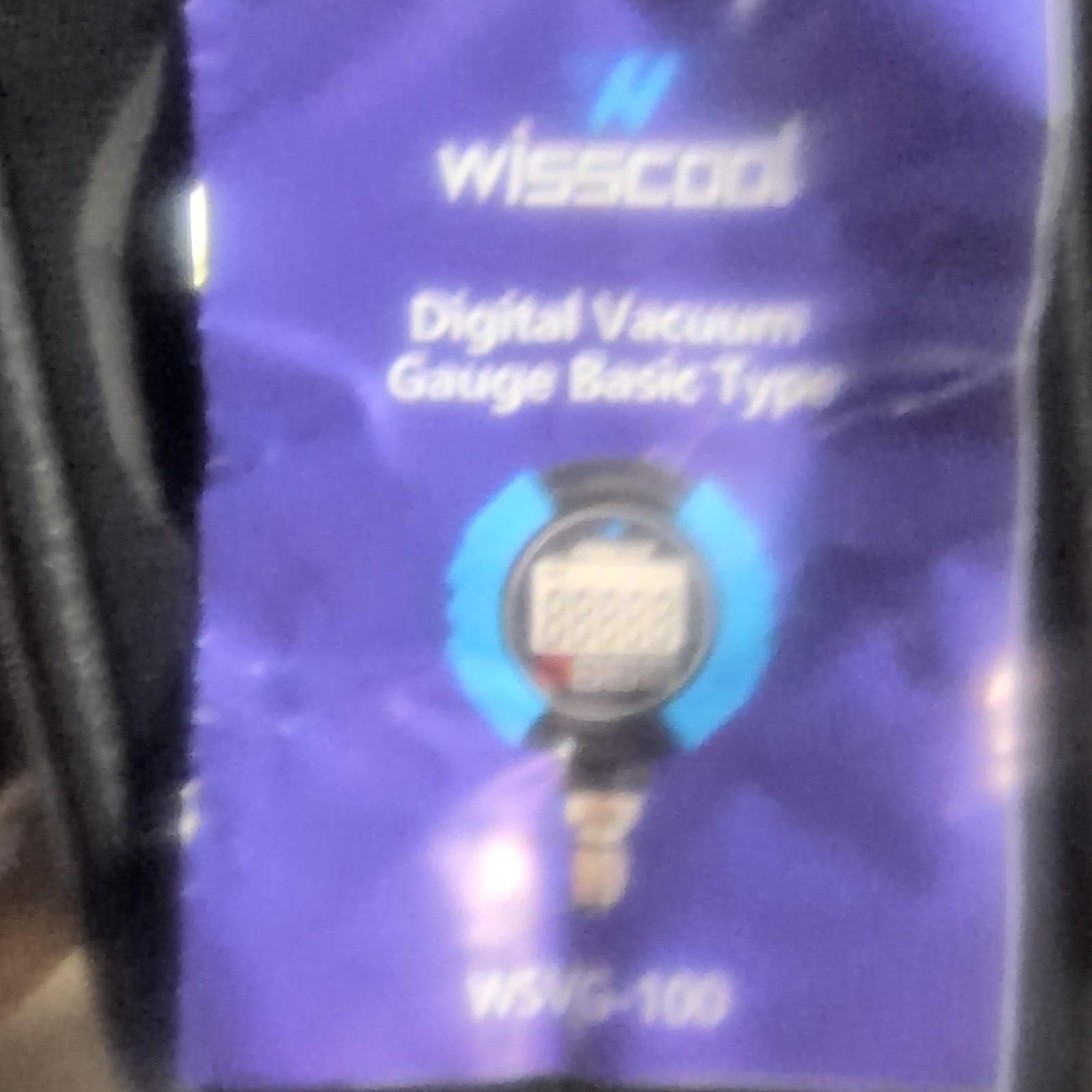 wisscool WVG-100 Digital Vacuum Gauge Micron HVAC w/ Carrying Case Blue/Black
