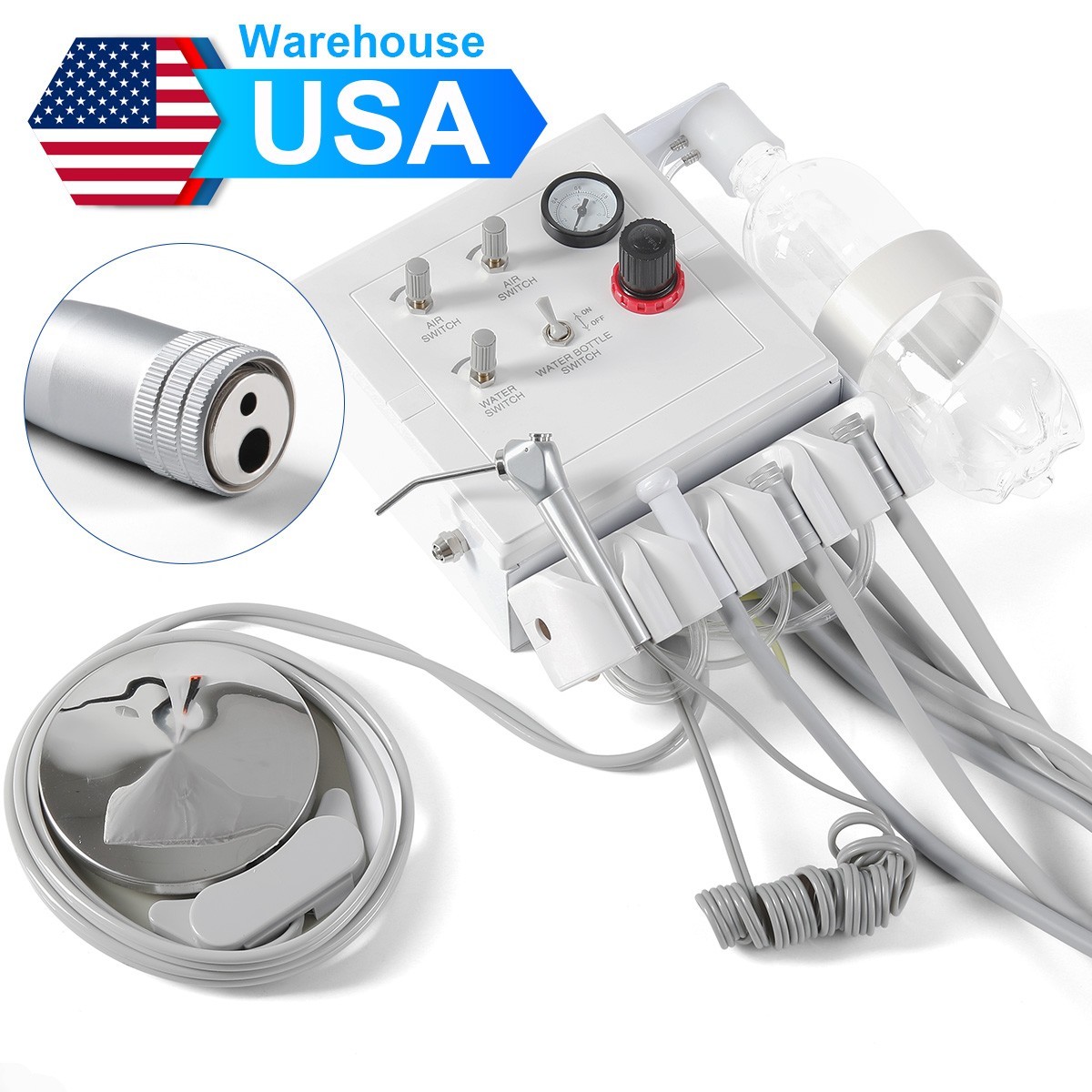 US Dental Silent Oil-Free Dental Air Compressor Medical Pump/Dental Turbine Unit