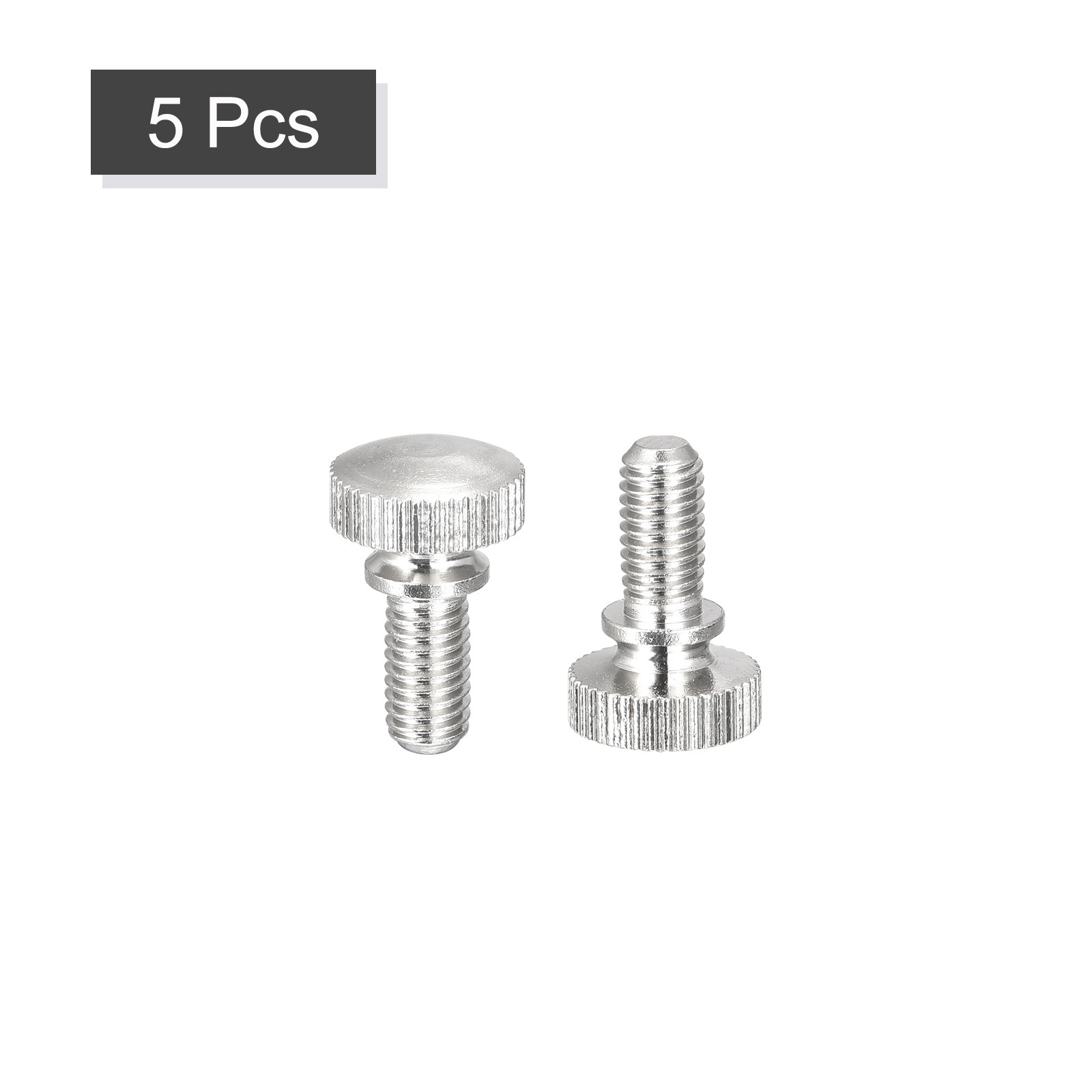 5 Pcs M5x10mm Knurled Thumb Screws Brass Shoulder Bolts Grip Knobs Fasteners