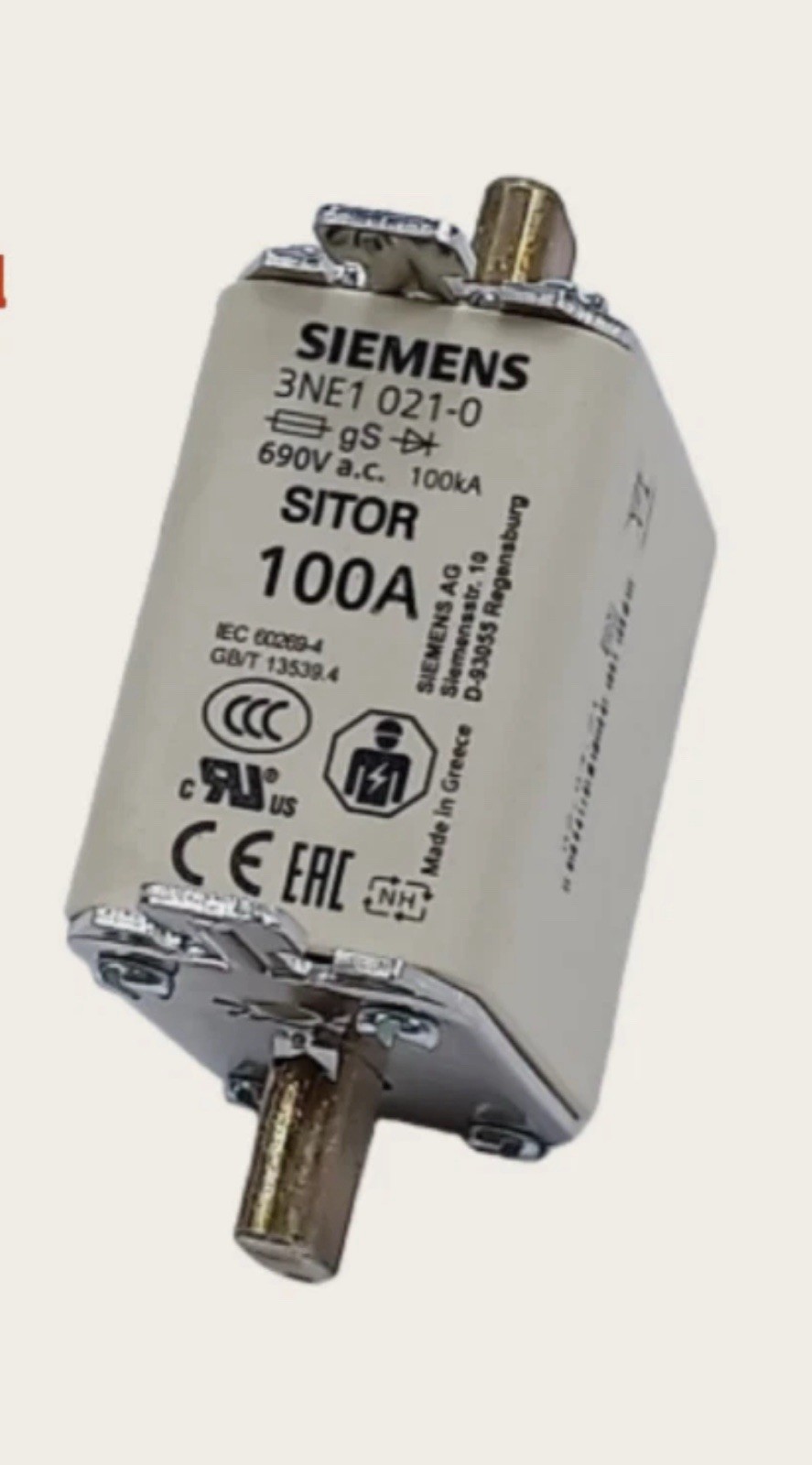 3 Pcs Set SIEMENS 3NE1021-0 690VAC 100A 100ka Sitor 100A PKF OF 3 NSMP