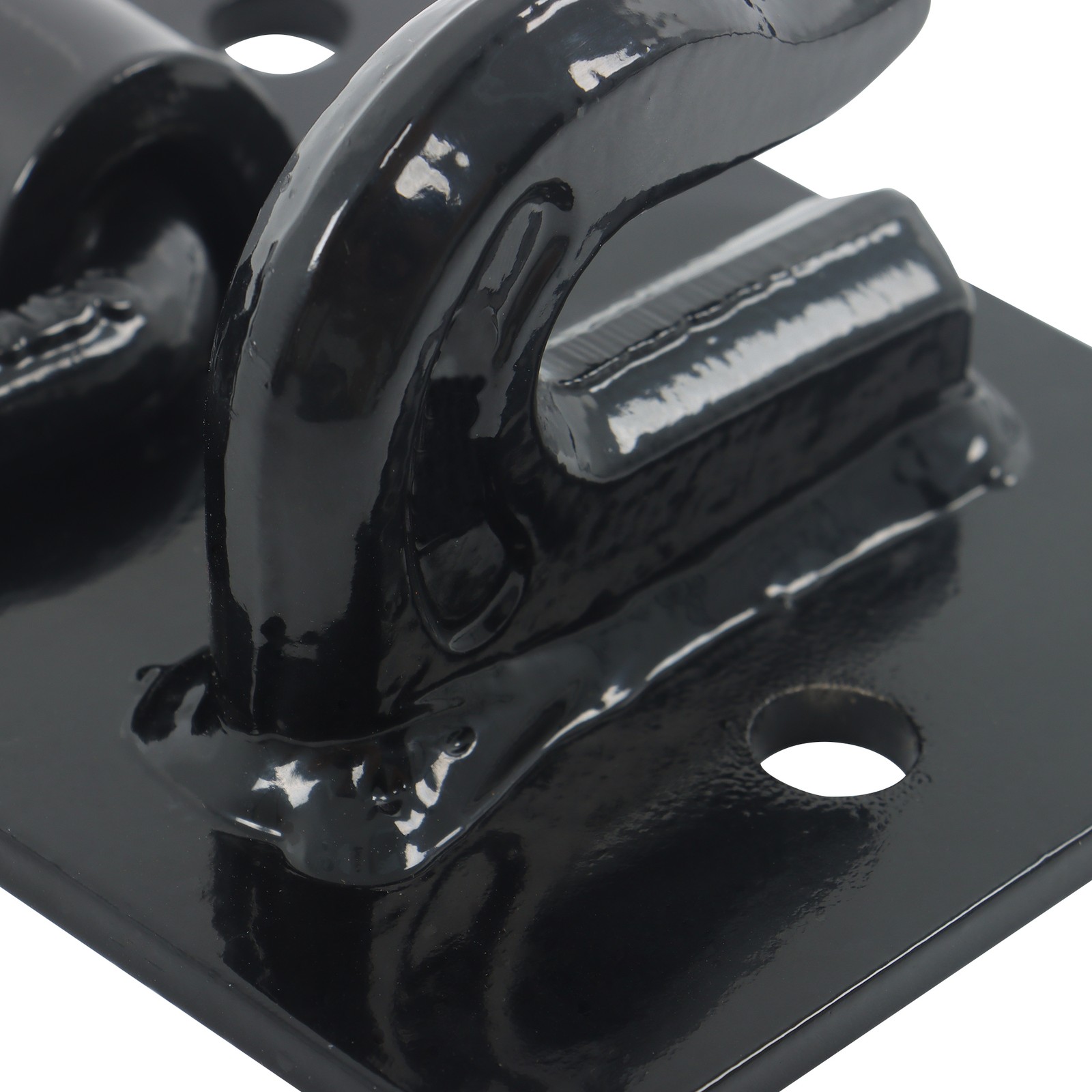 2 Pack Tractor Bucket Hooks with Tie down Ring, Grade 70 Forged Steel Black
