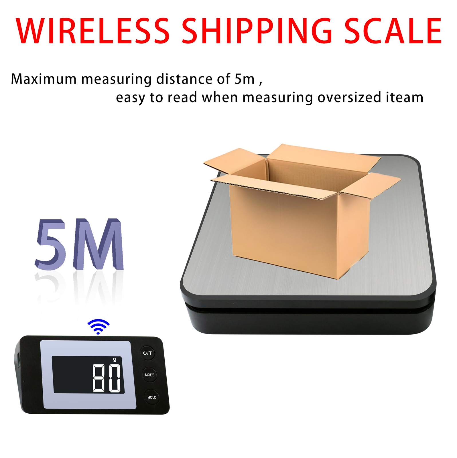 Shipping Scale, 110 LB Digital Postage Scale, LCD Display Postal Scales, Hold…