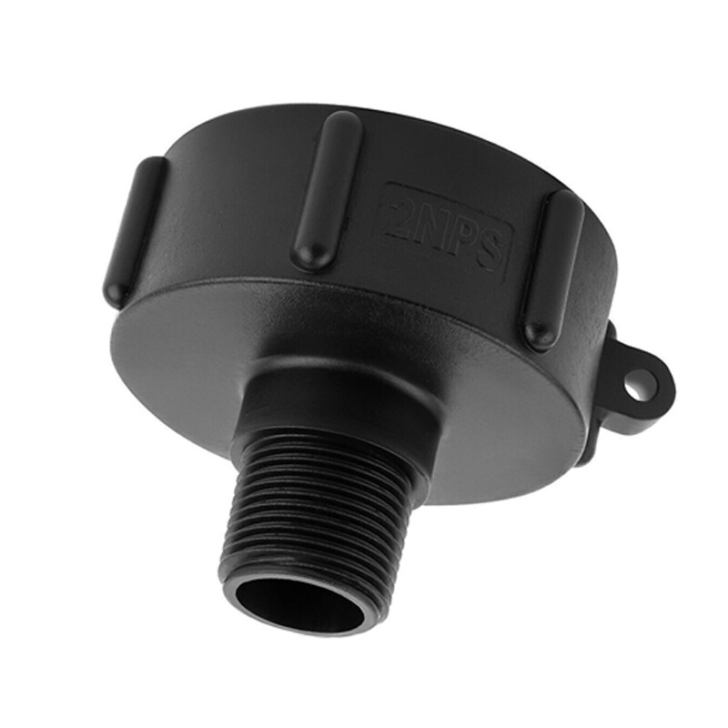 2PCS 275 330 G IBC Tote Adapter 2 NPT (NPS) Fine Thread x3/4 Male Garden Hose US