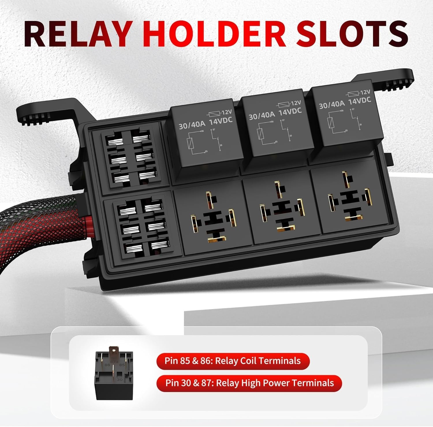 6-Way Pre-Wired Relay Fuse Box for Automotive & Marine – Superior 40A Protection