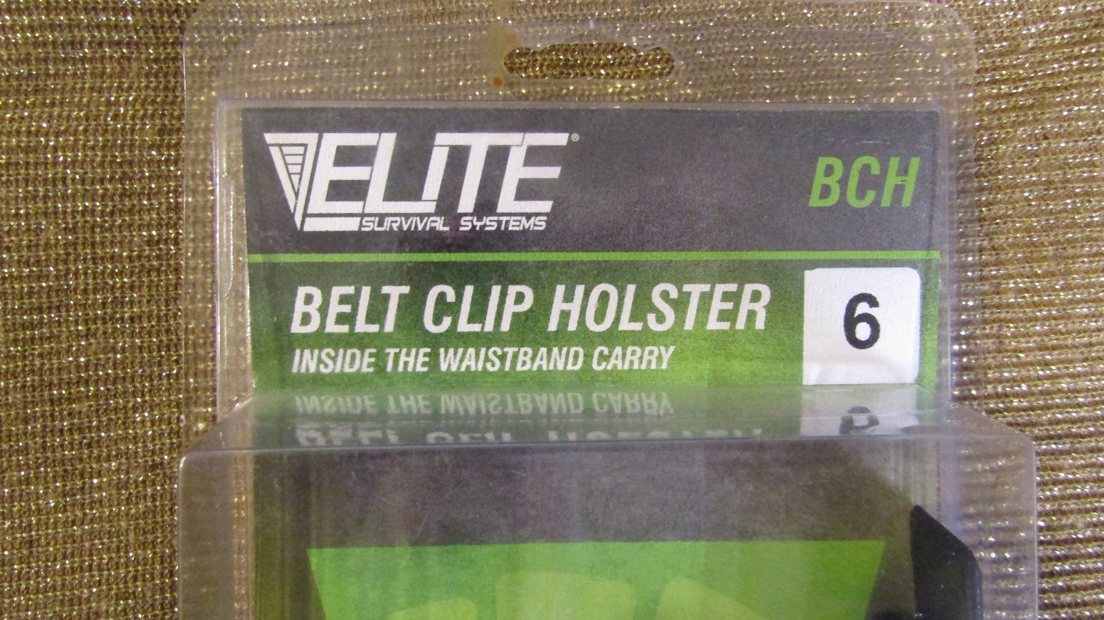 ELITE SURVIVAL SYSTEMS #BCH-6 INSIDE WAISTBAND HOLSTER SIZE-6 NEW, AMBIDEXTROUS